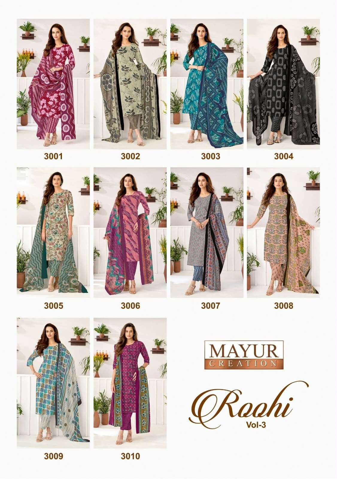 Mayur Roohi Vol 3 Pure Cotton Dress Material view 3