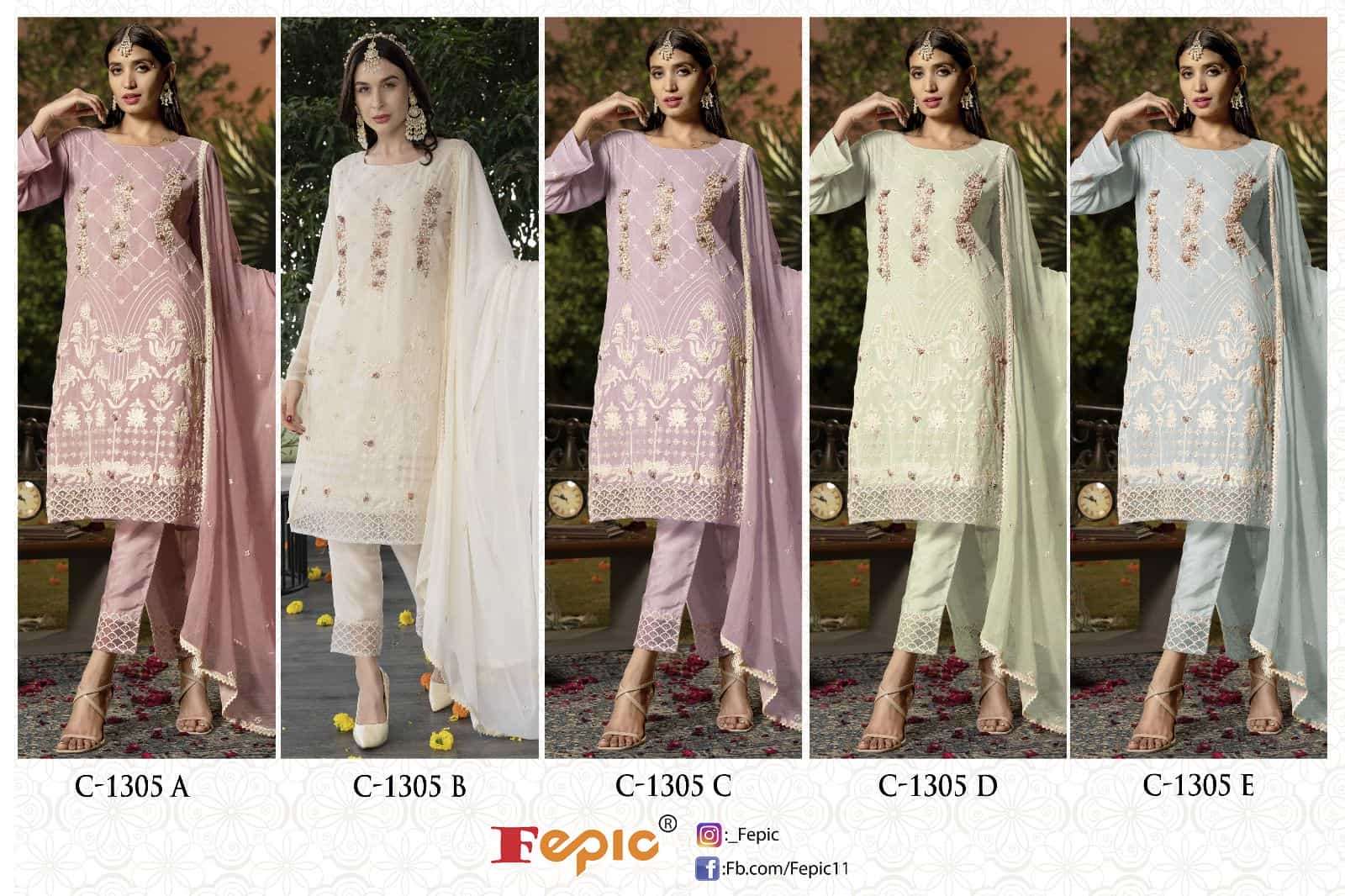 Fepic C 1305 Colors Georgette Pakistani Salwar Kameez view 7