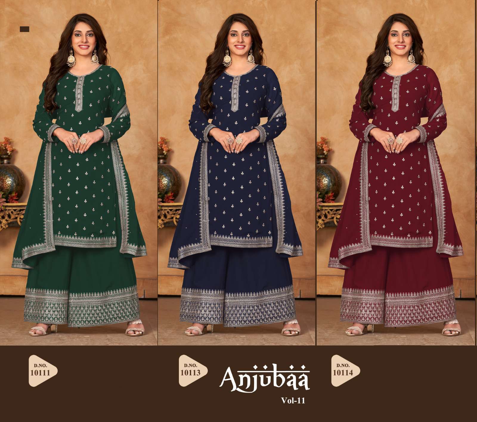 Anjubaa Vol 11 Georgette Festive Wear Palazzo Dress view 7