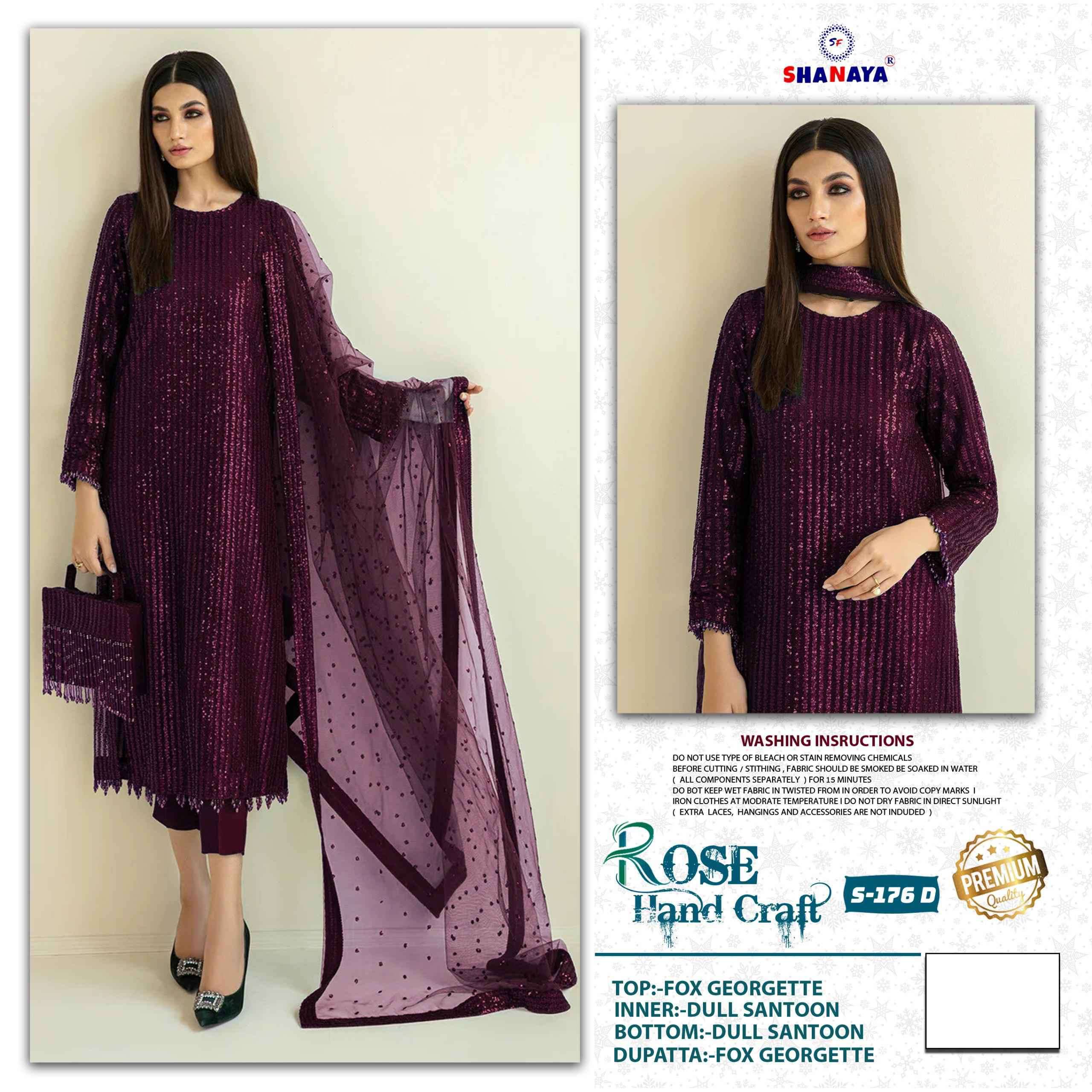 Shanaya S 176 Colors Designer Sequans Work Pakistani Dress Latest Collection view 3