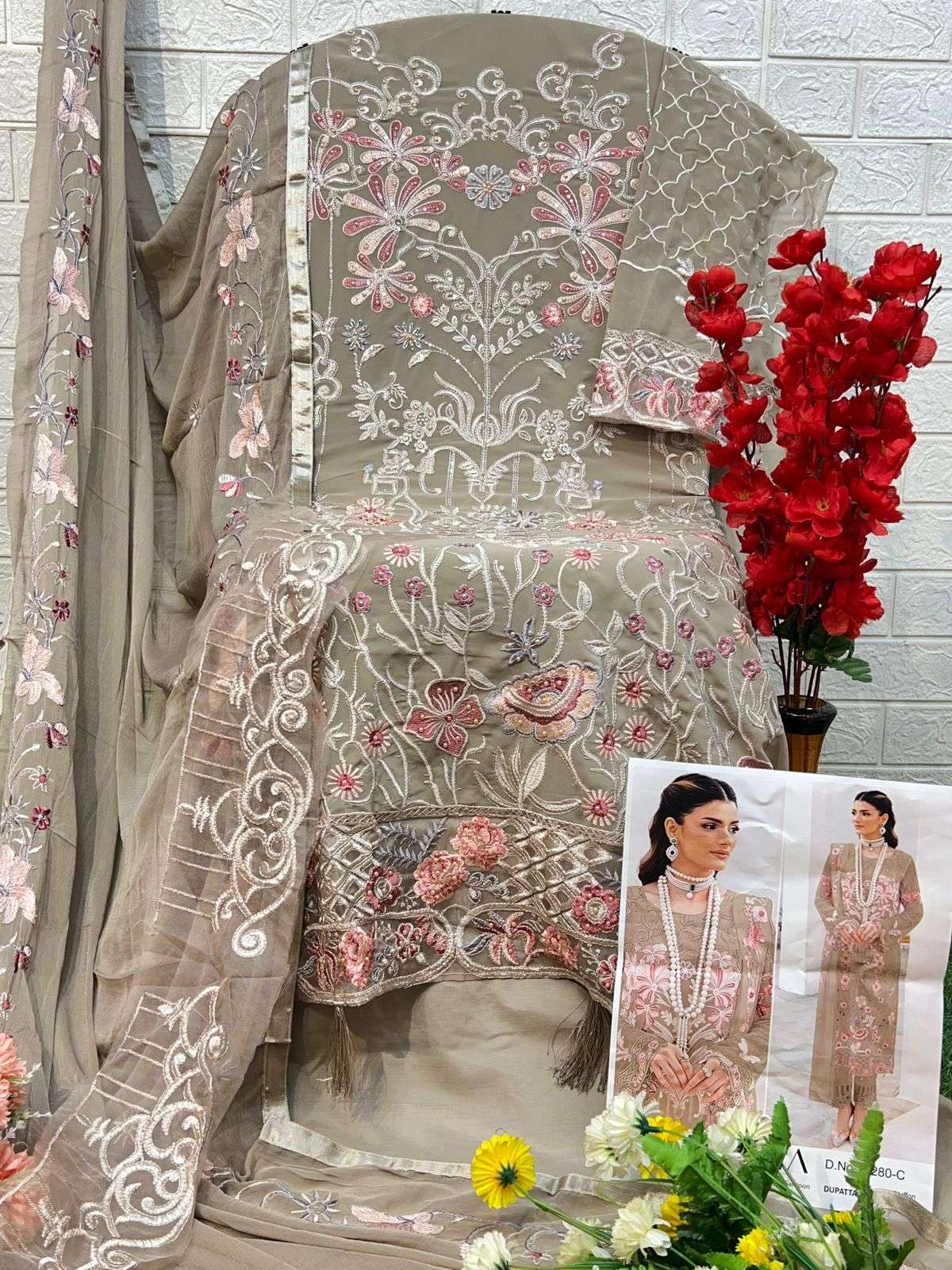 Zaha Afsara Vol 1 10280 Colors Designer Work Pakistani Dress view 7