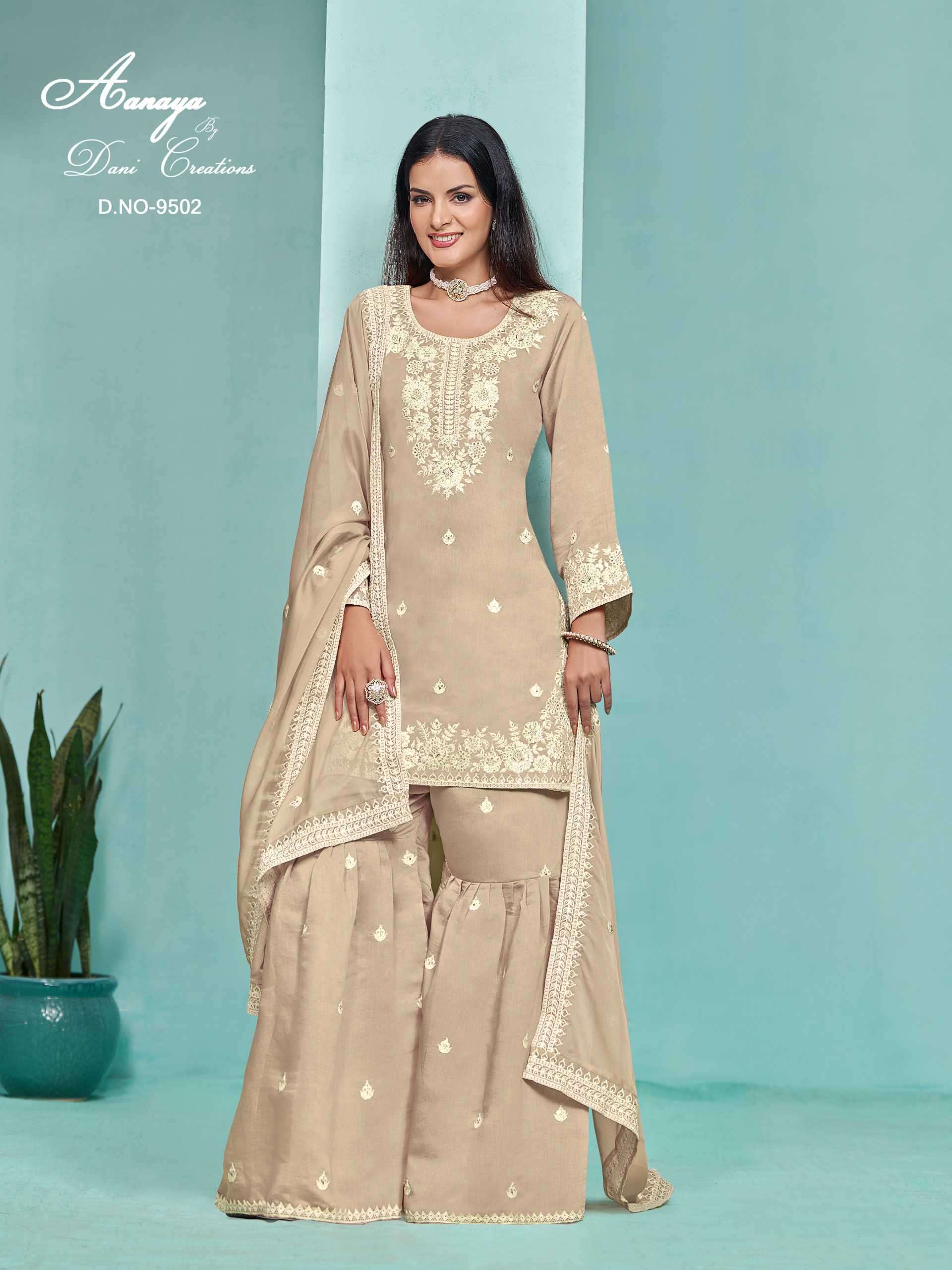 Aanaya Vol 195 9501 To 9504 Sharara Pattern Suits view 4