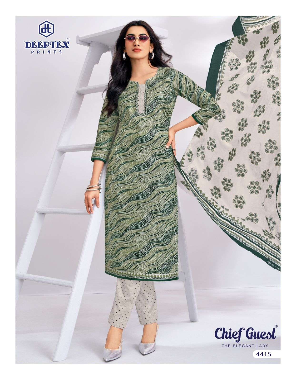 Deeptex Chief Guest Vol 44 Heavy Cotton Dress Material view 3