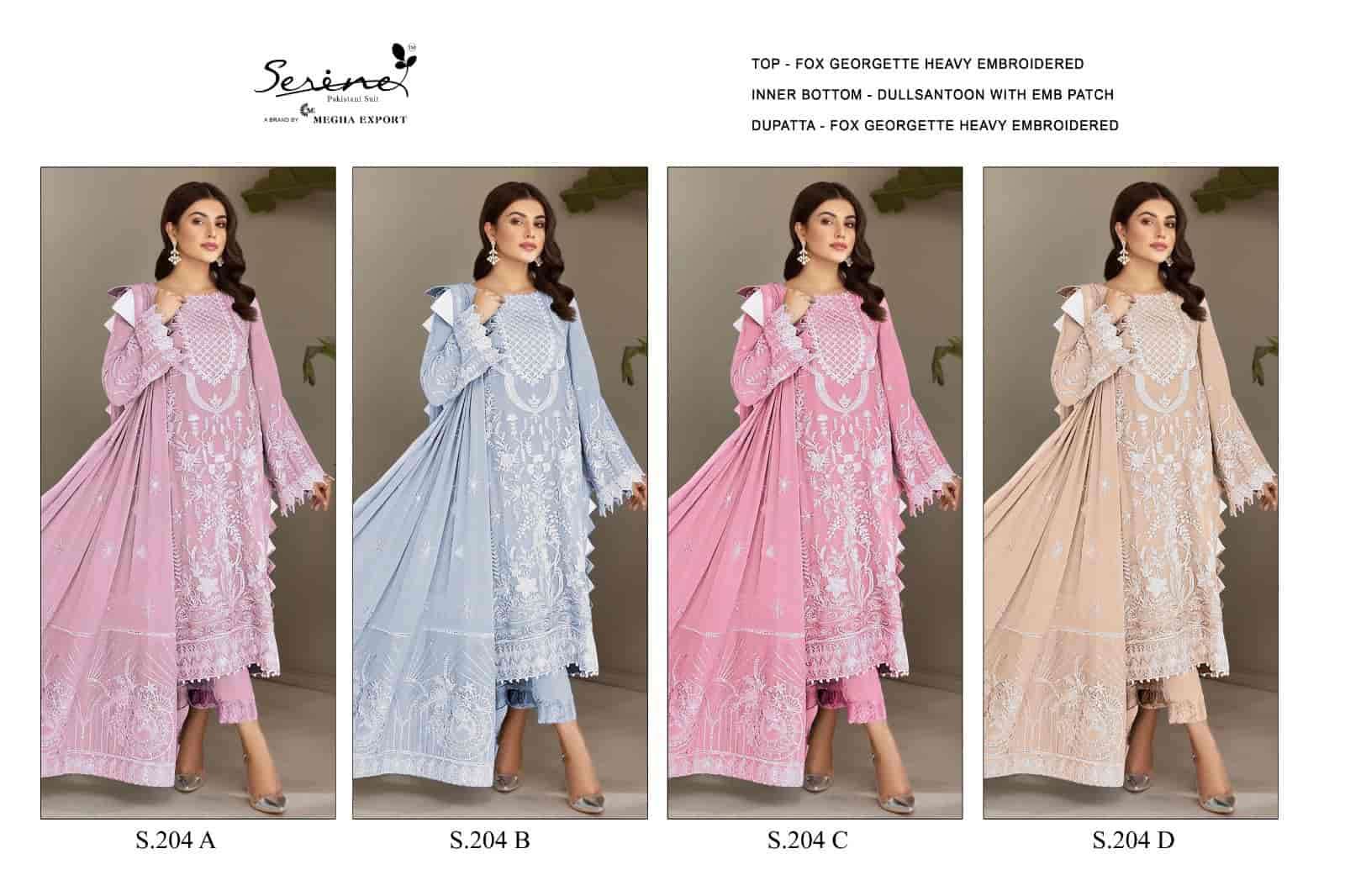 Megha Export S 204 Colors Pakistani Festive Wear Style Designer Salwar Suit Wholesalers view 4