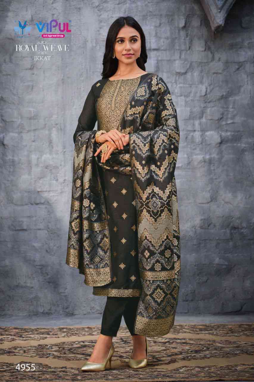 Vipul Royal Weave Ikkat Jacquard Suit view 5