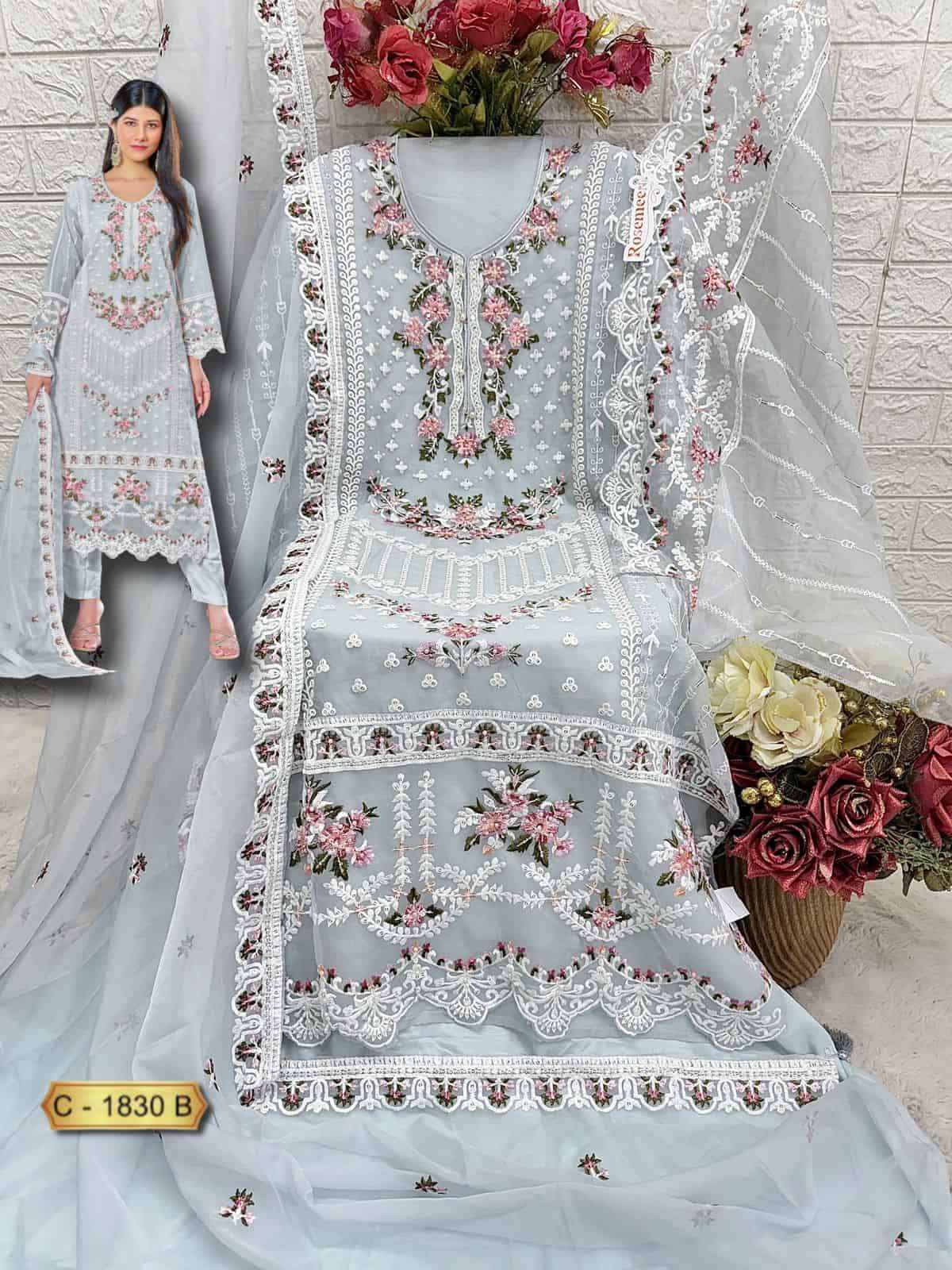 Fepic C 1830 Colors Pakistani Designer Style Embroidered Salwar Suit Wholesalers view 6