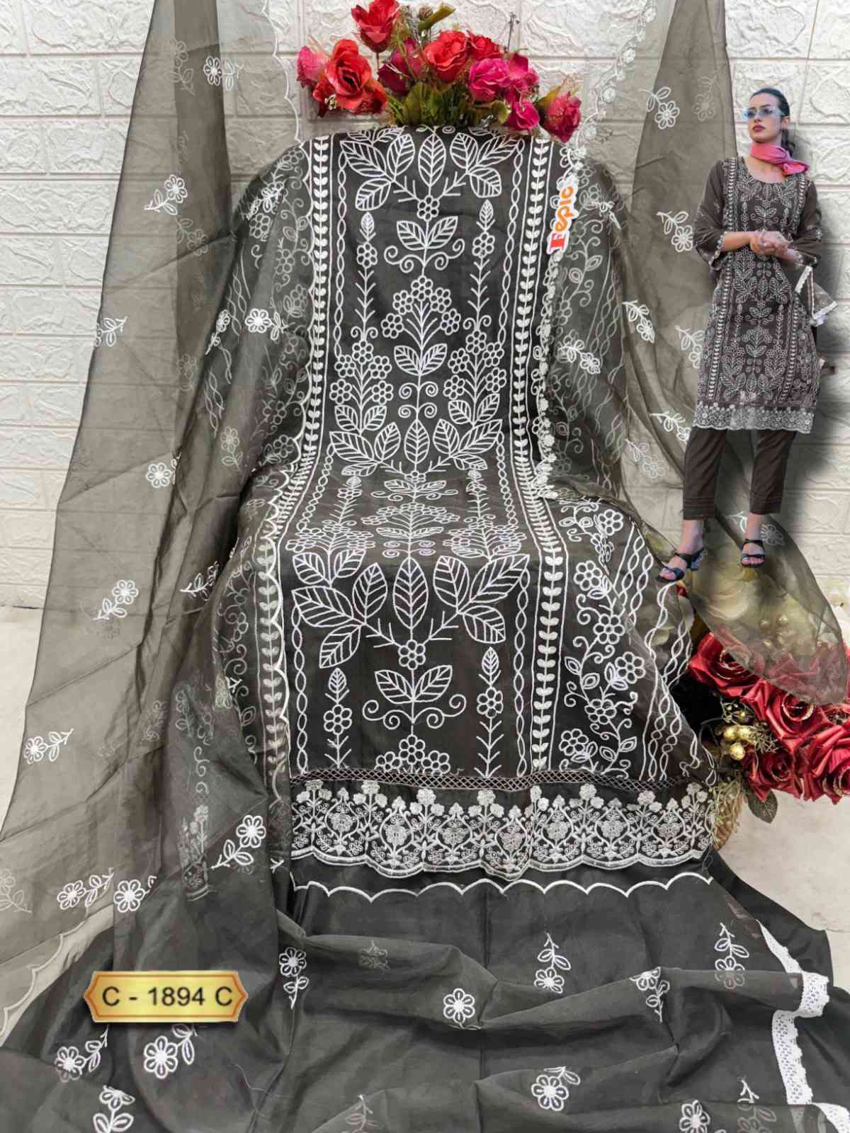 Fepic C 1894 Colors Organza Pakistani Suit Price view 6