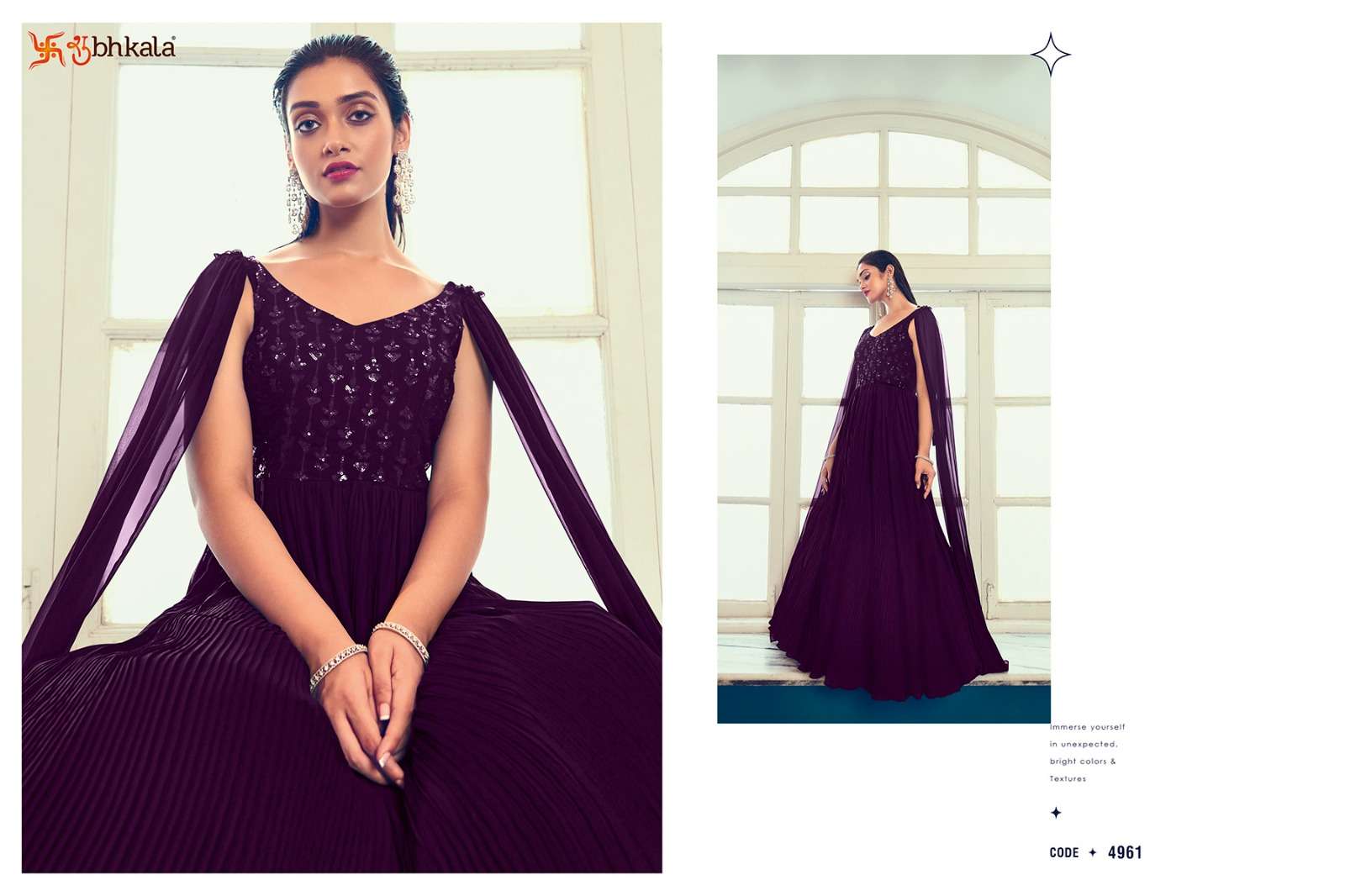 Shubhkala Flory Vol 40 Latest Style Partywear Designer Gown view 2