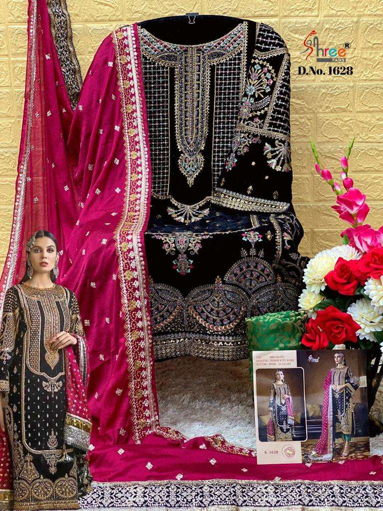 Shree Fabs Velvet Party Wear Pakistani Suit view 2