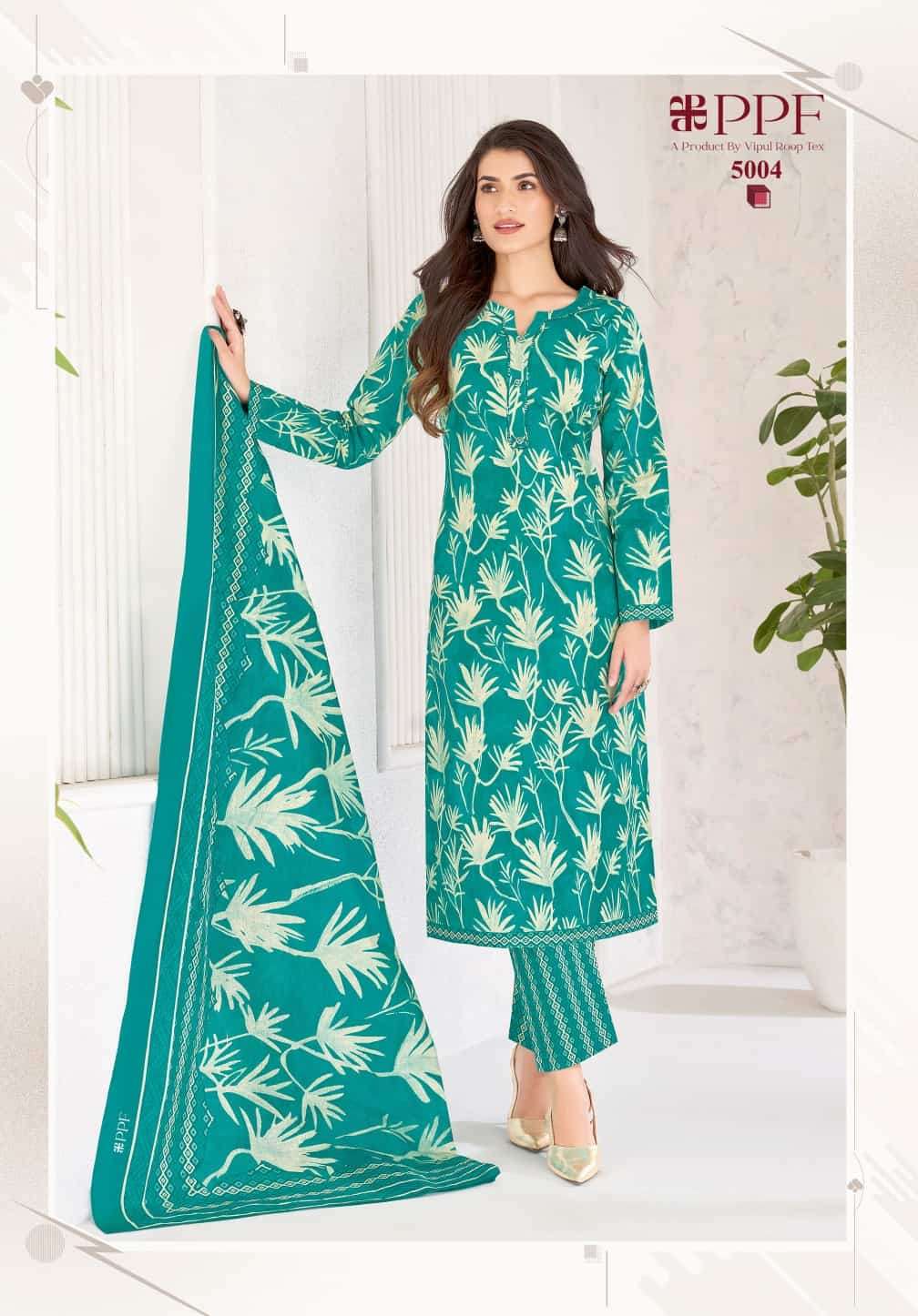 Ppf Poshak Vol 5 Pure Cotton Unstitch Salwar Suit Exporters view 11
