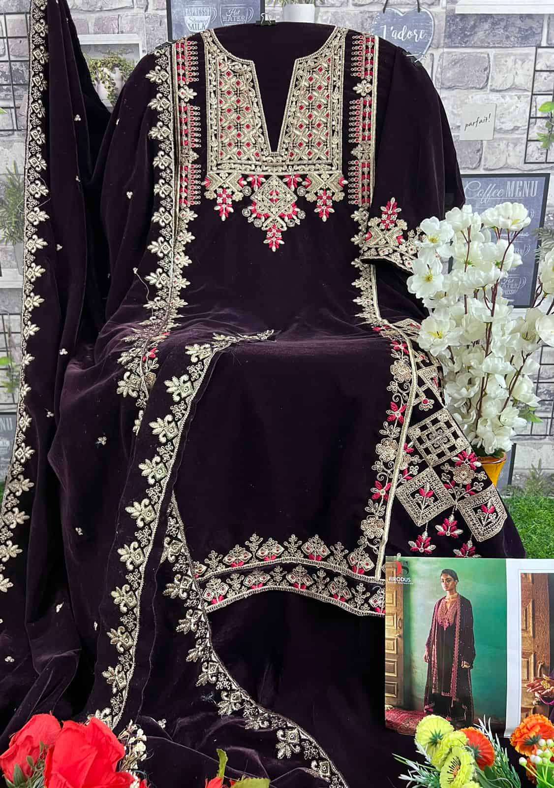 Deepsy 3291 Colors Firdous Velvet Festive Wear Style Designer Winter Wear Suit view 7