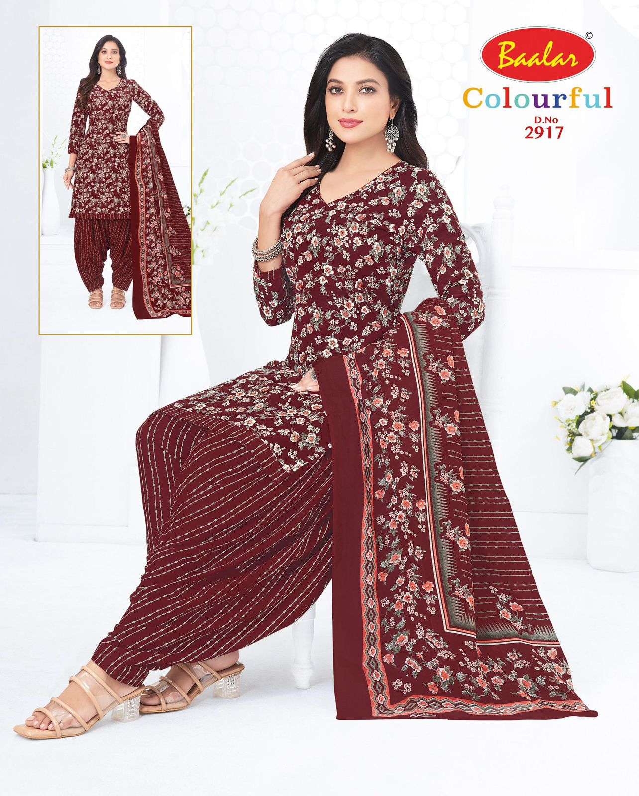 Baalar Colourful Vol 29 Unstitch Pure Cotton Suit view 5