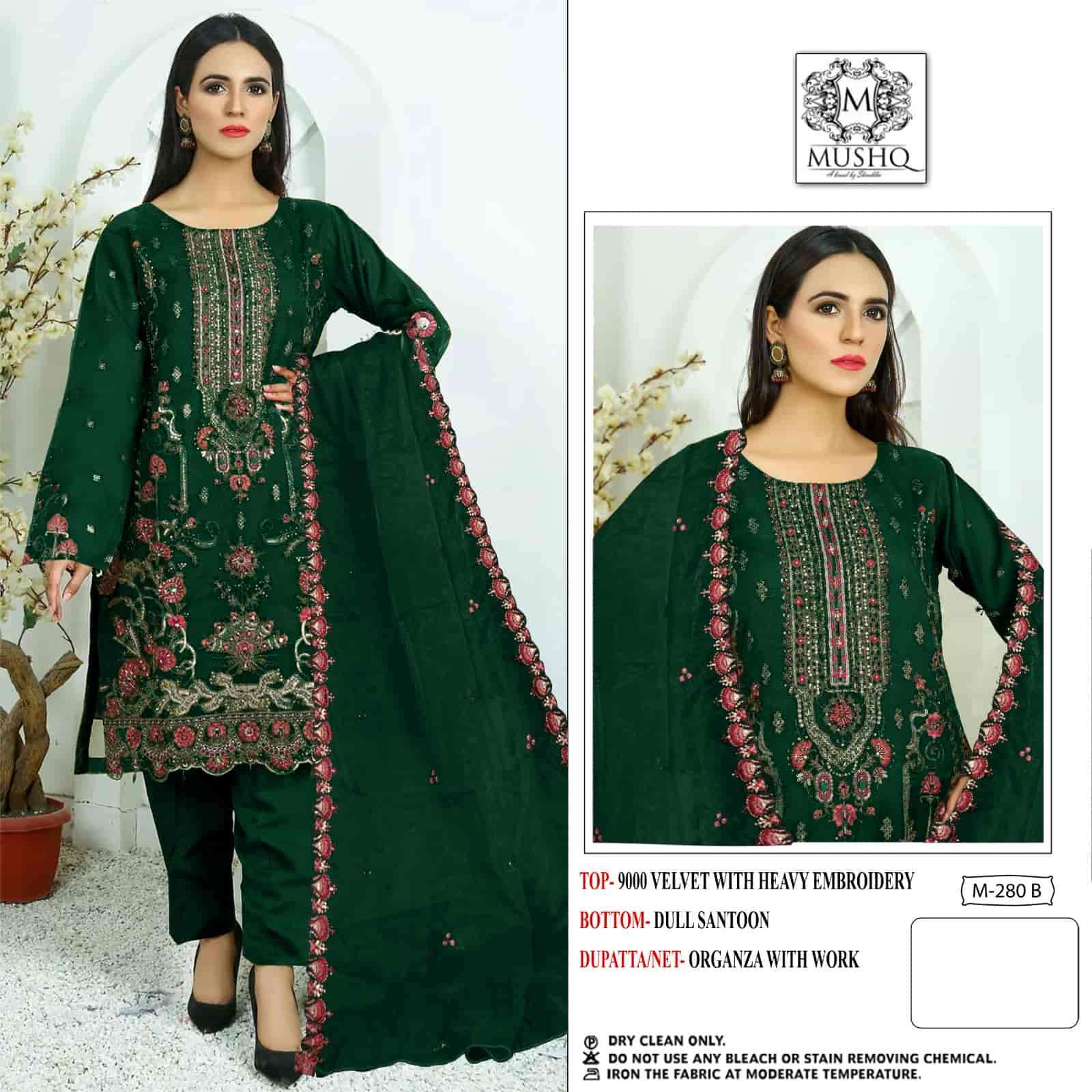 Mushq M 280 Colors Pakistani Style Festive Wear Style Designer Salwar Suit Wholesalers view 2