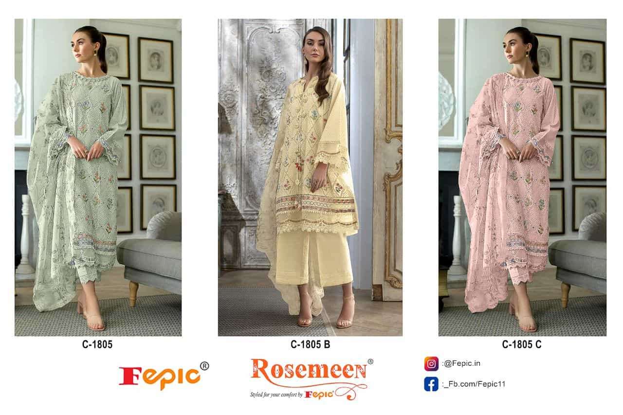 Fepic C 1805 Pure Cotton Pakistani Salwar Kameez view 4
