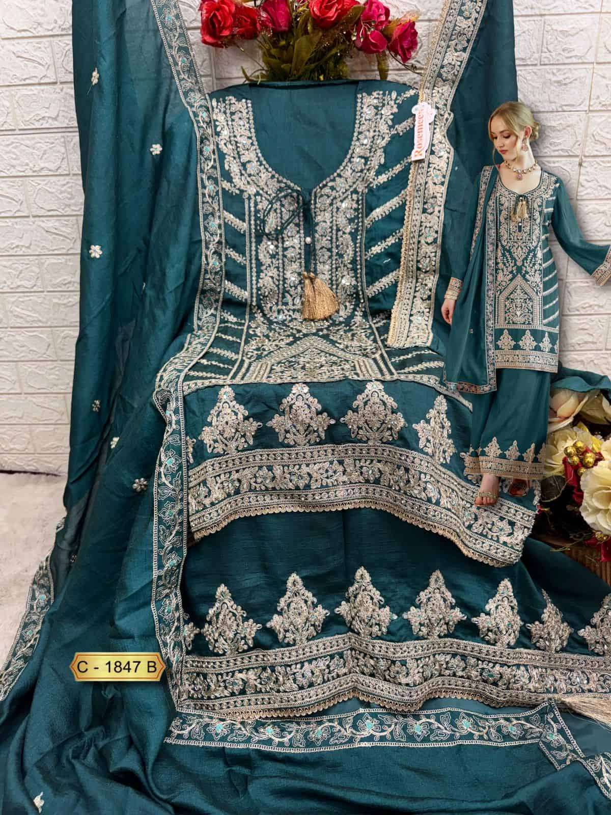 Fepic C 1847 B Pakistani Embroidered Designer Salwar Kameez Collection view 2