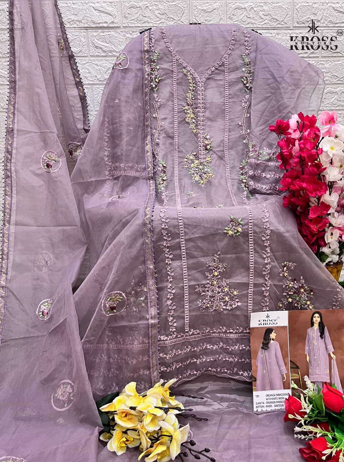 Kross Kulture KK 074 Colors Fancy Designer Style Pakistani Salwar Suit Wholesalers view 7
