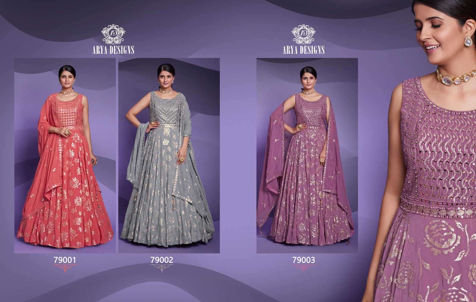 Arya Designs Zoya Vol 5 New Designer Traditional Wear Gown view 9