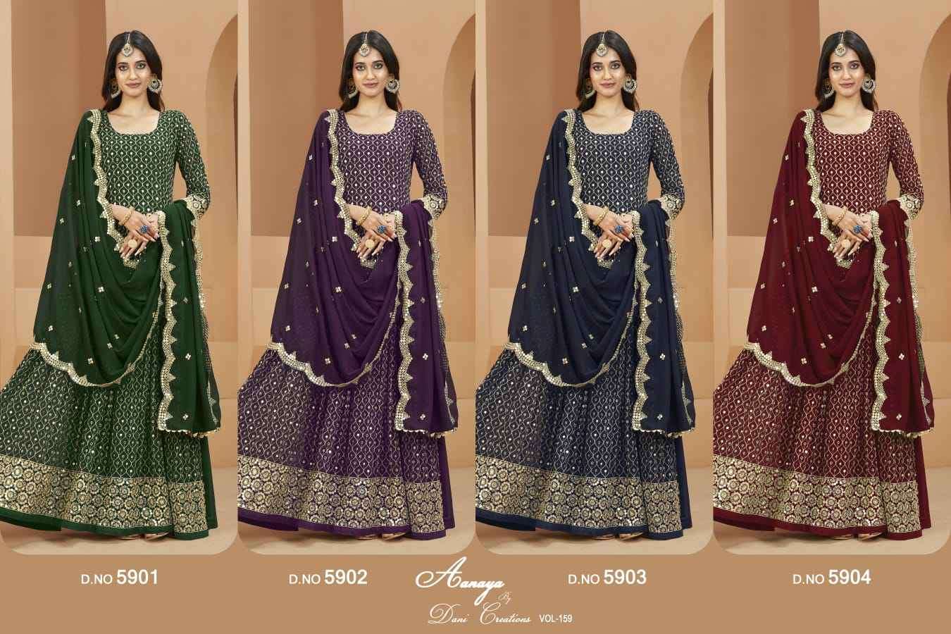 Aanaya Vol 159 Fancy Work Wedding Collection Anarkali Gown New Arrivals view 10