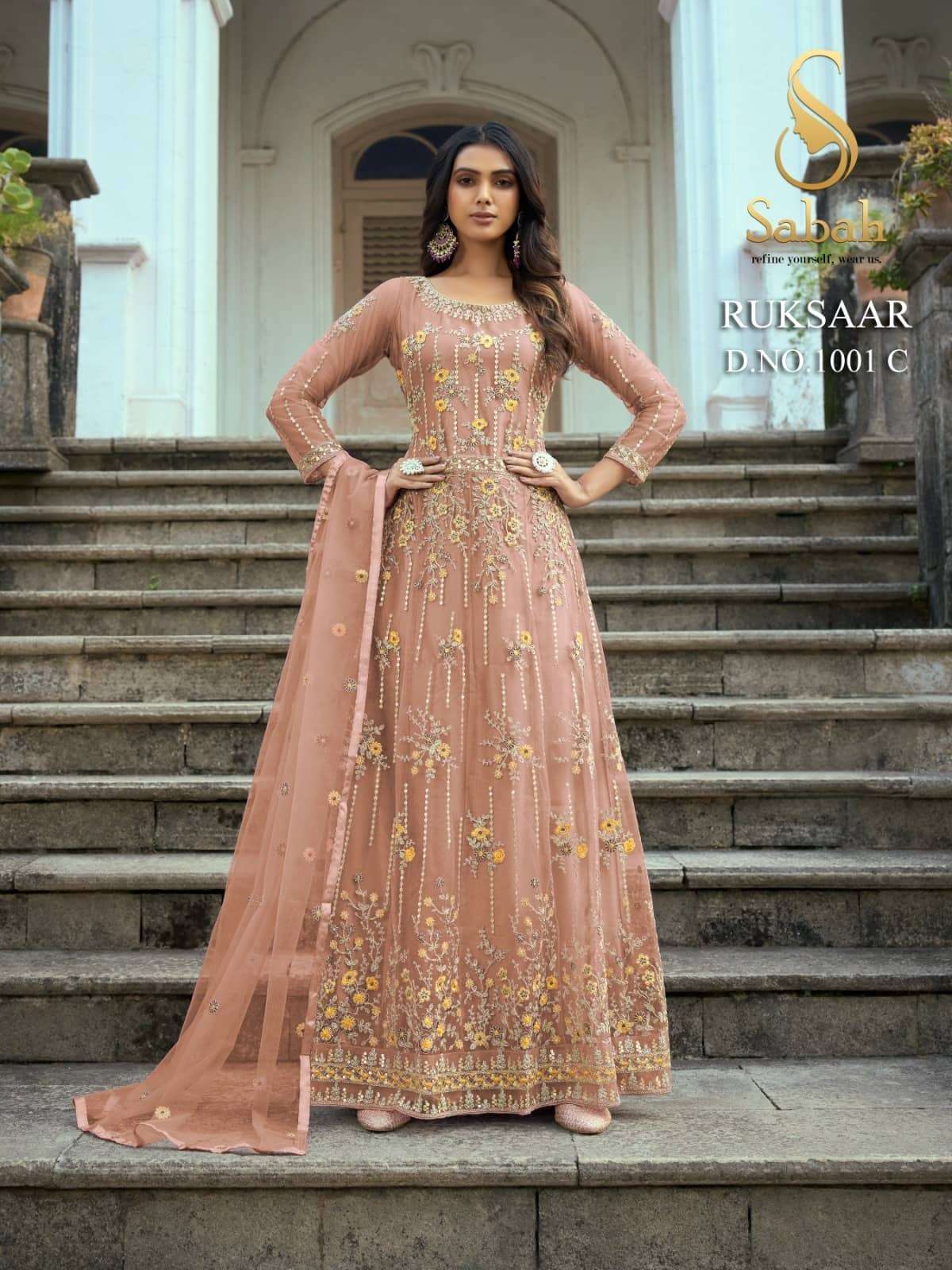 FK Fashion Sabah Ruksaar 1001 Colors Party Wear Designer Gown view 3