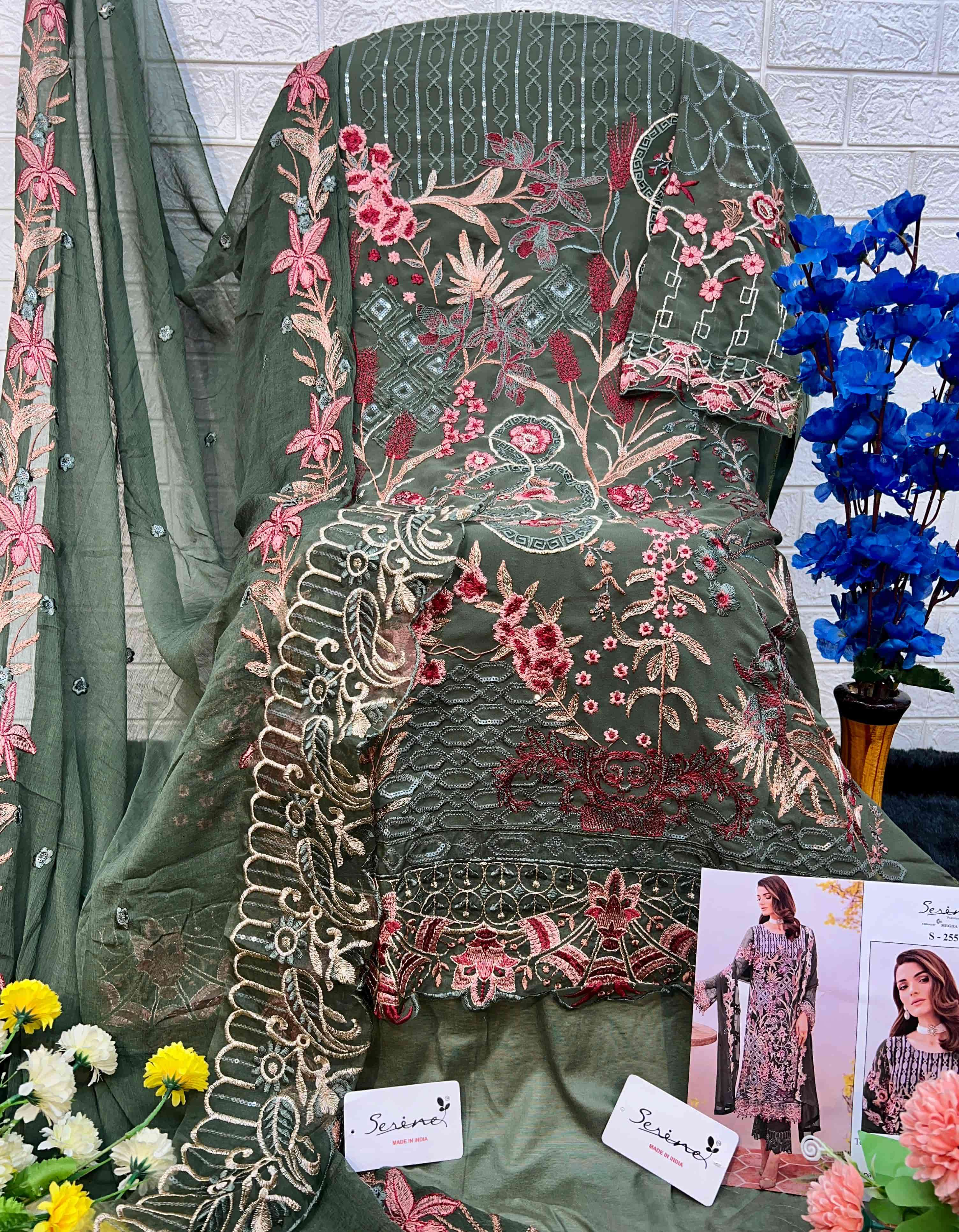 Serine S 255 B Latest Embroidered Designer Pakistani Salwar Kameez Collection view 2