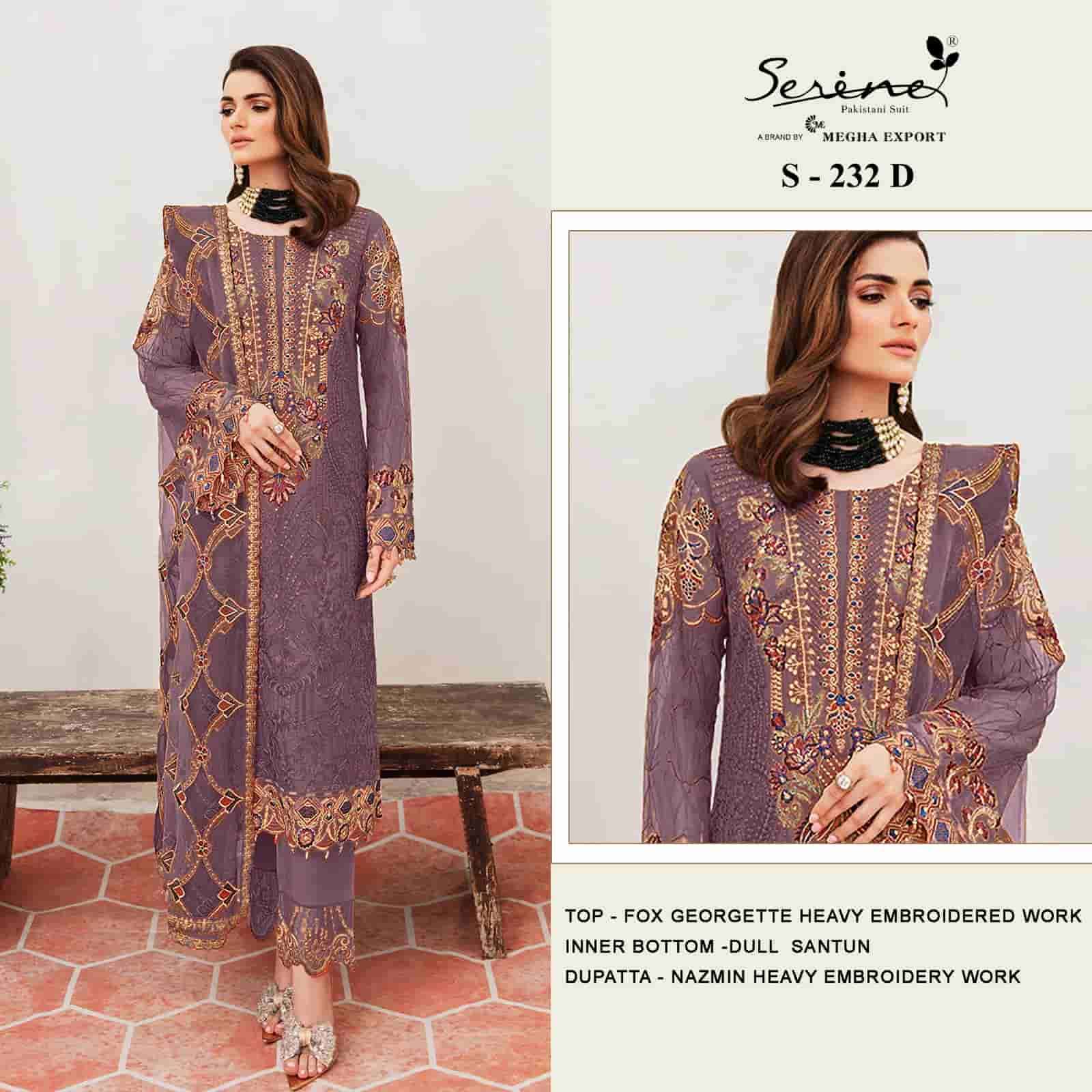 Serine S-232 D Embroidered Georgette Suit