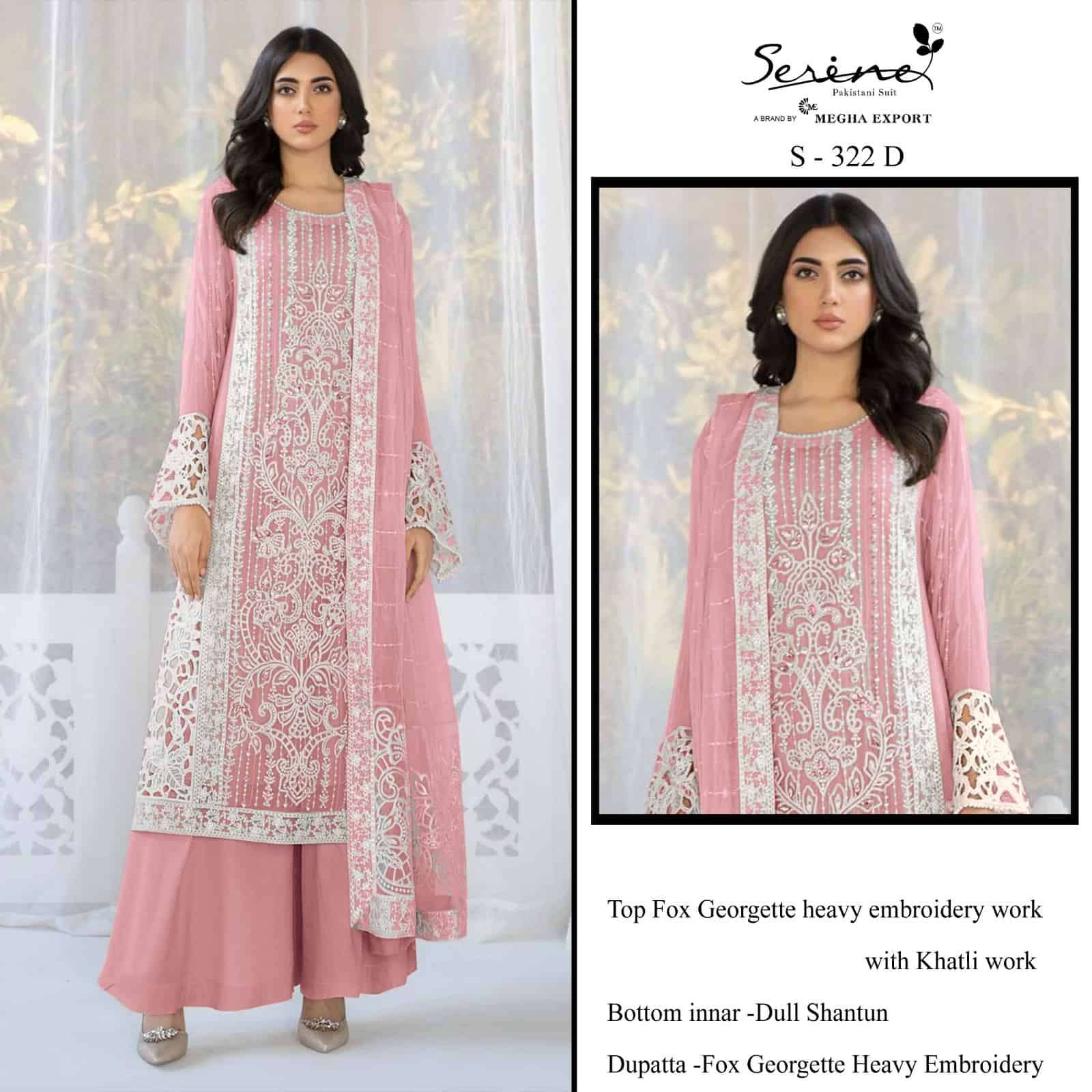 Megha Export S 322 Colors Pakistani Festive Wear Style Designer Suit Wholesalers view 3