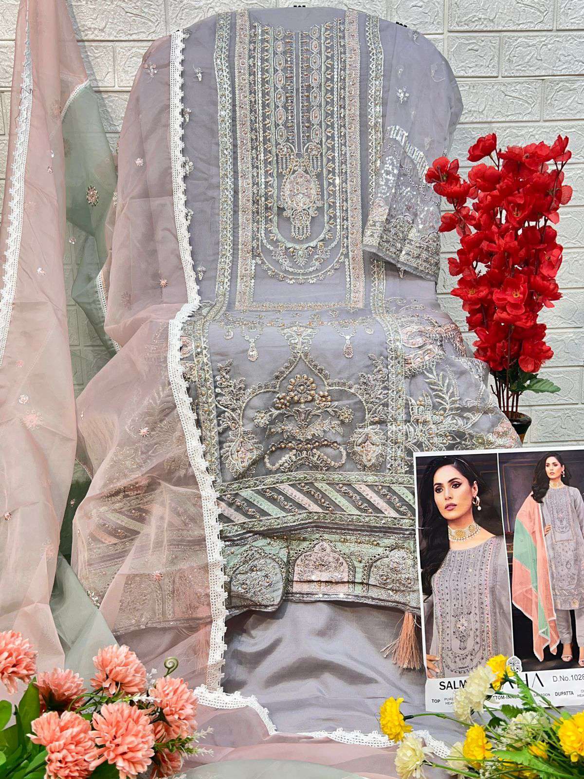 Zaha Salma Vol 1 Organza Pakistani Suit view 8