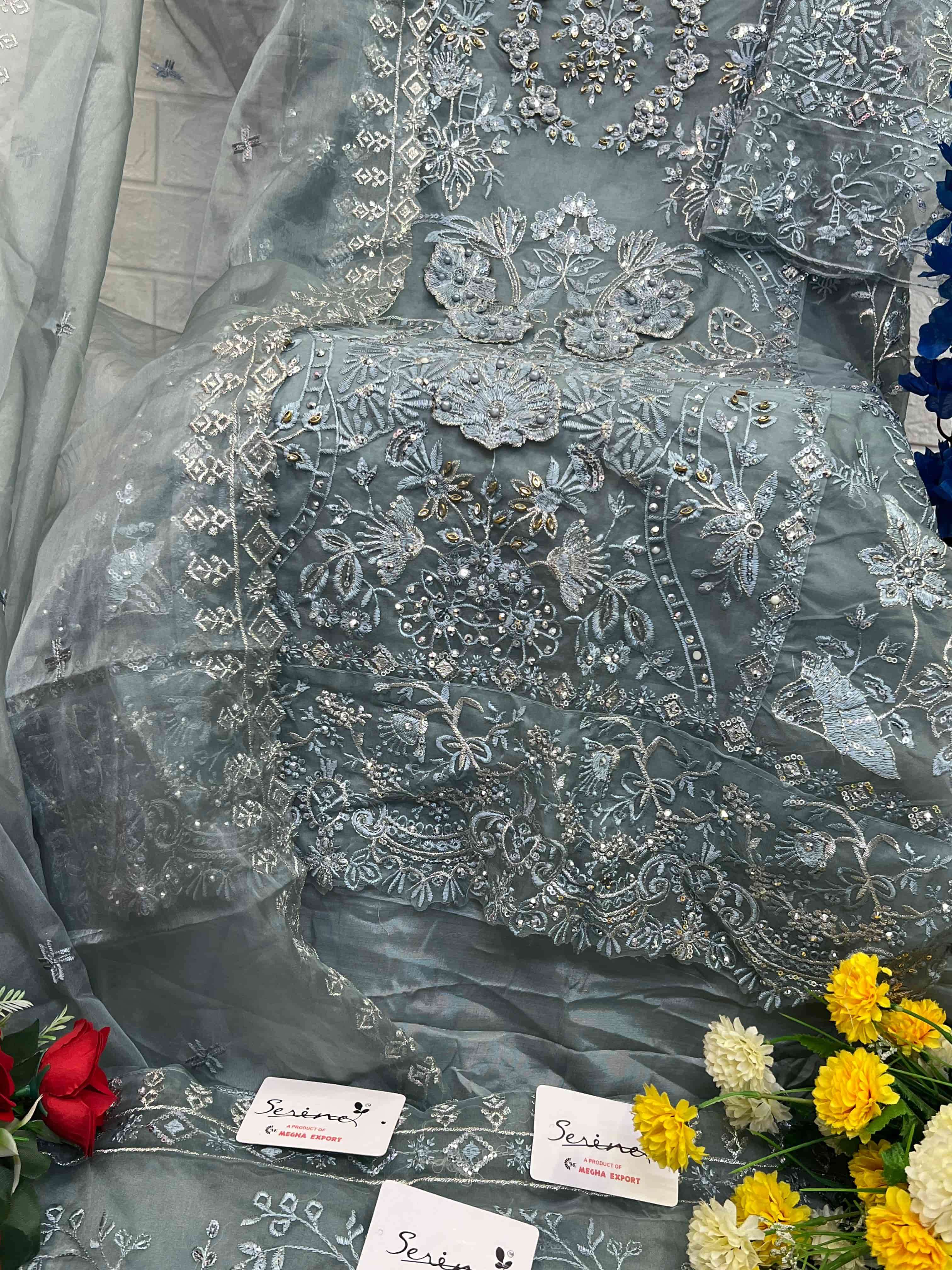 Serine S-215 E Organza Embroidered Suit view 2