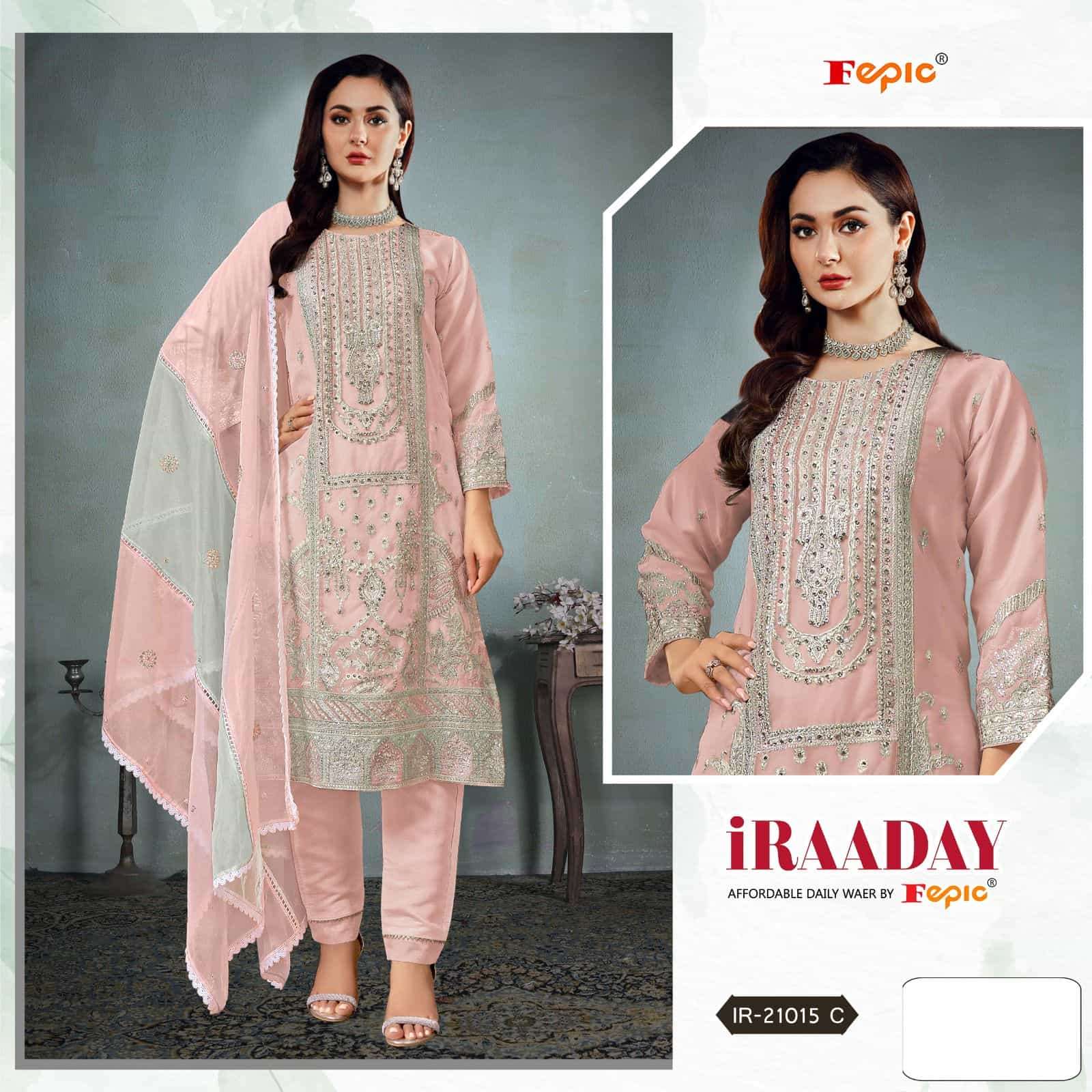 Fepic Iraaday IR 21015 Colors Fancy Embroidered Designer Salwar Kameez Wholesalers view 4