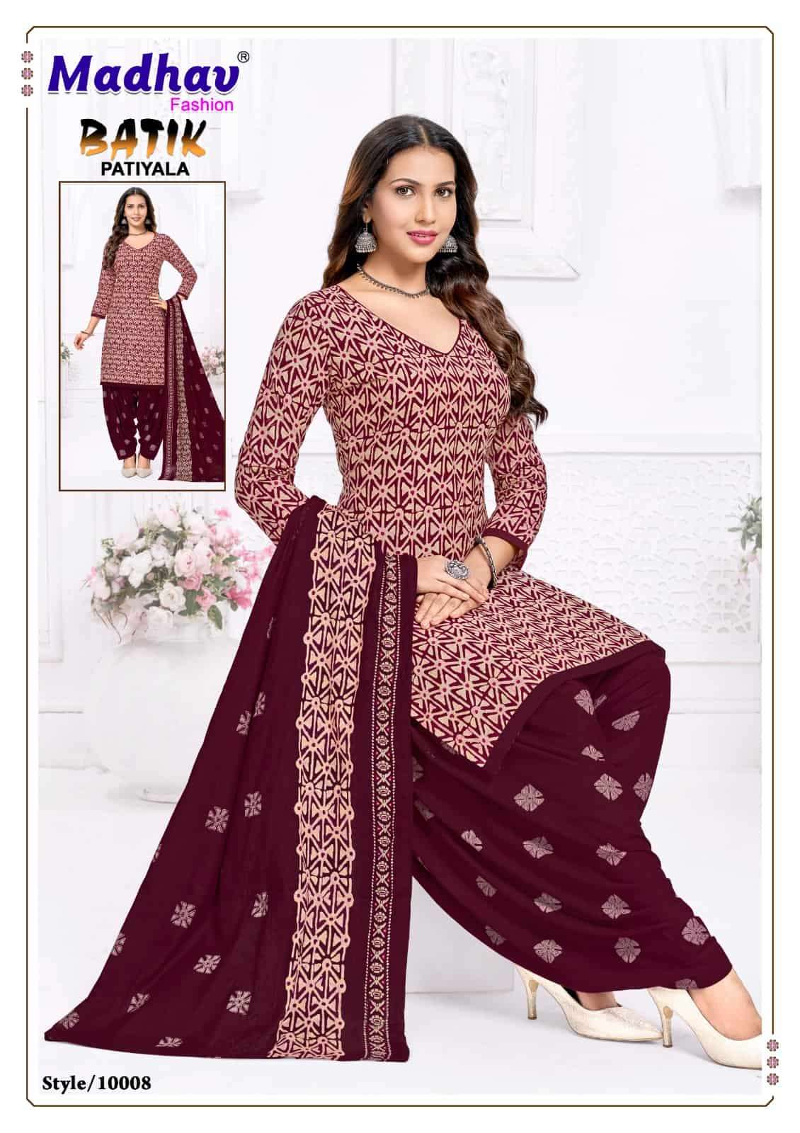 Madhav Batik Pure Cotton Unstitched Suit view 9