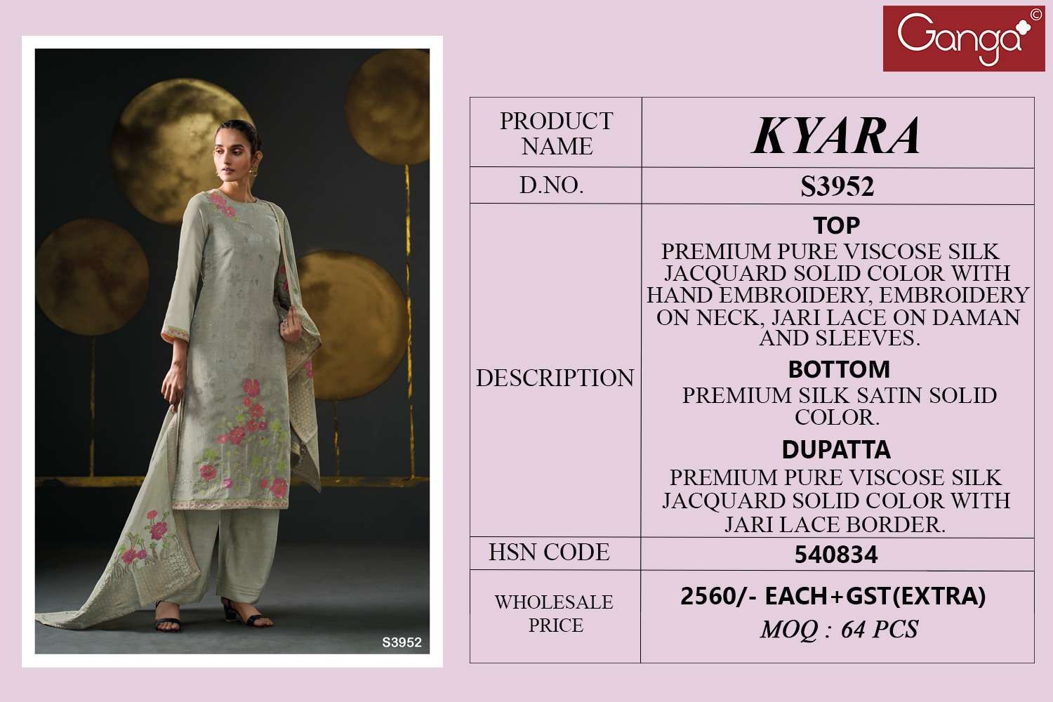 Ganga Fashion Kyara 3952 Exclusive Fancy Ladies Suit Latest Collection view 3