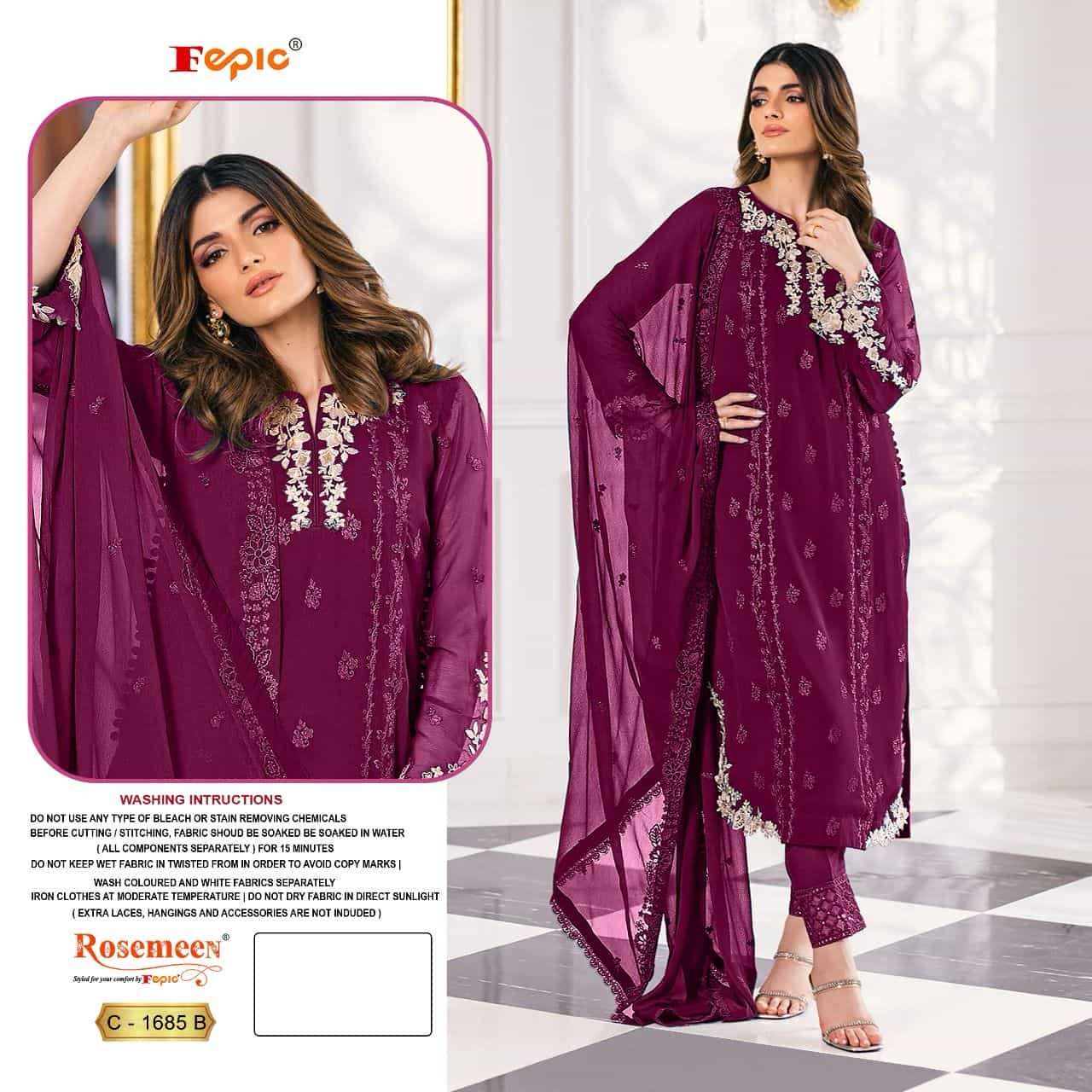 Fepic C 1685 Colors Fancy Designer Style Pakistani Salwar Suit Online view 3