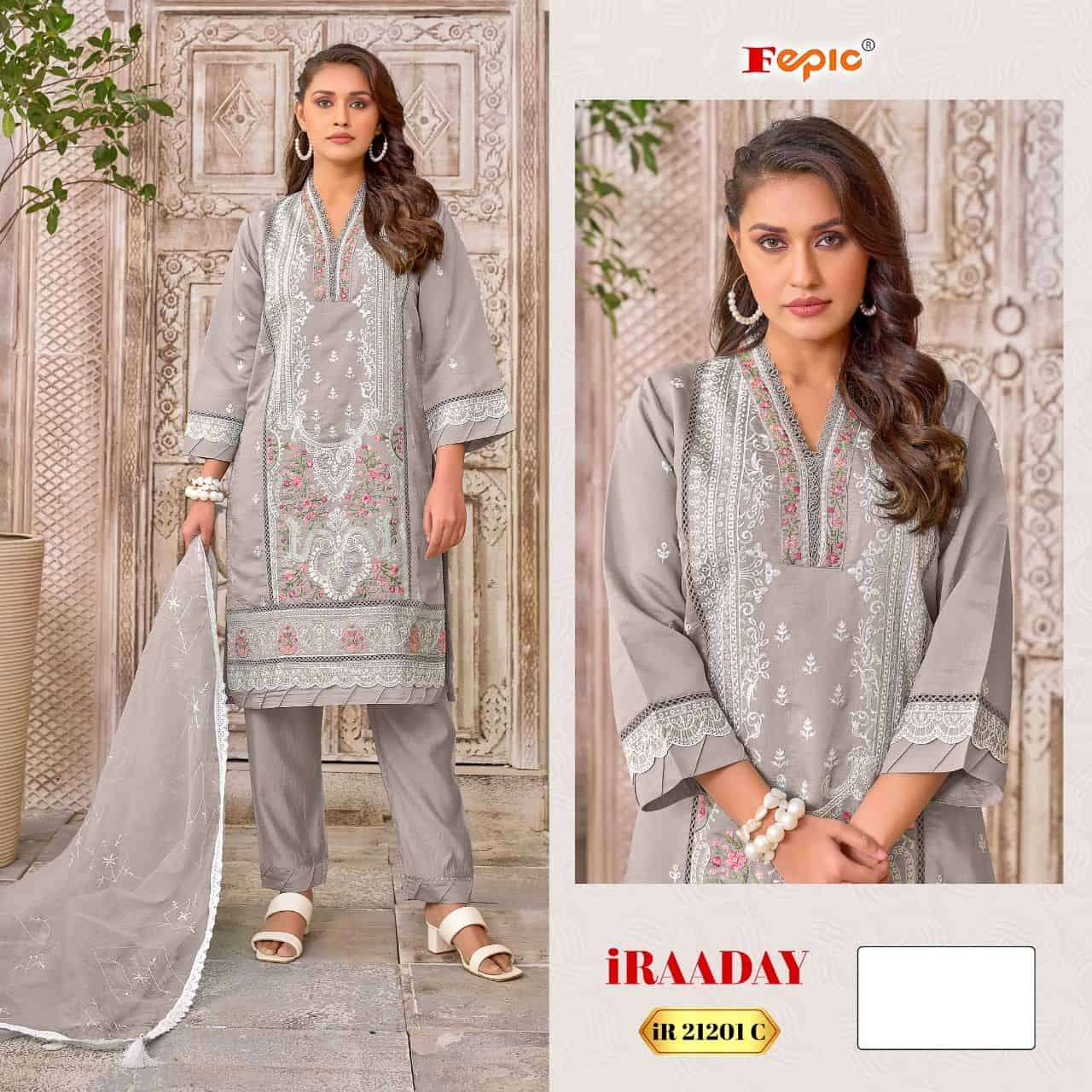 Fepic IR 21021 C Embroidered Organza Salwar Suit