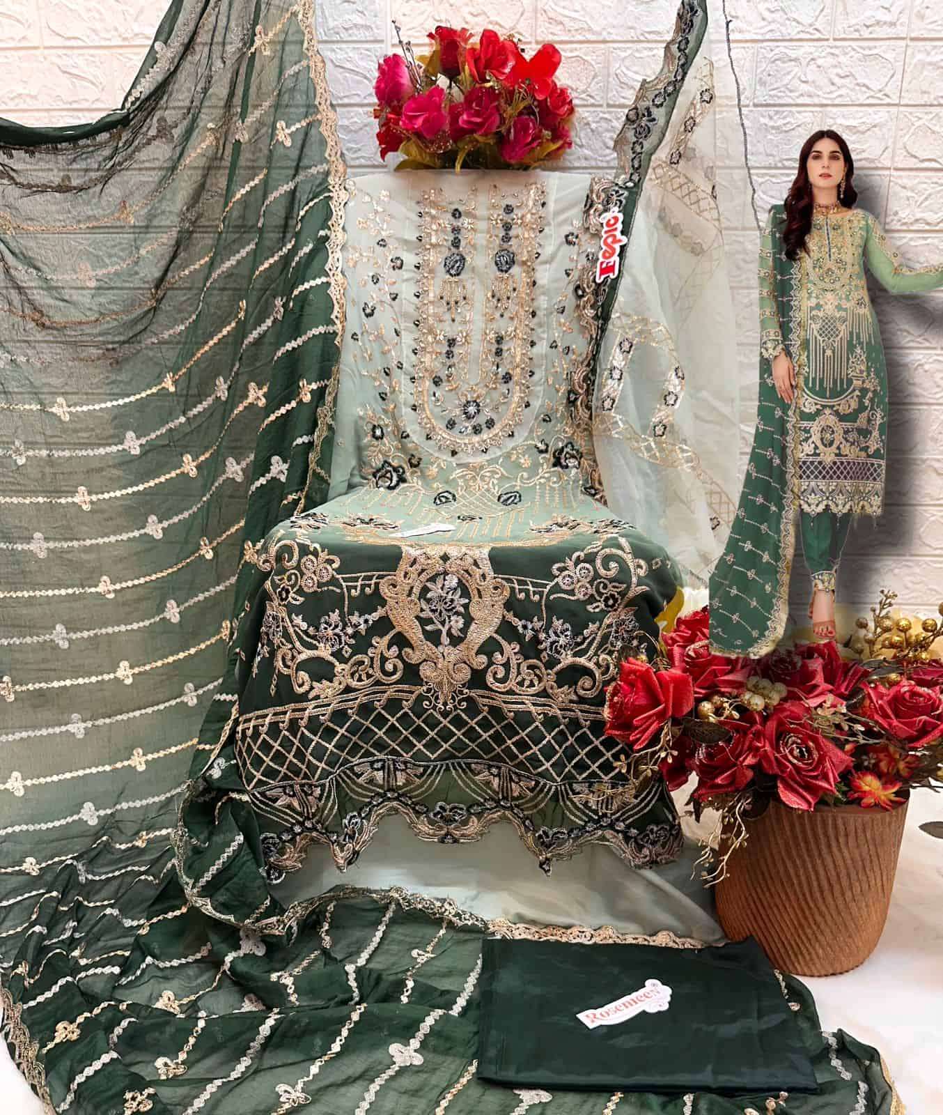 Fepic Rosemeen C 1322 Colors Pakistani New Designs Party Wear Suit Wholesalers view 8
