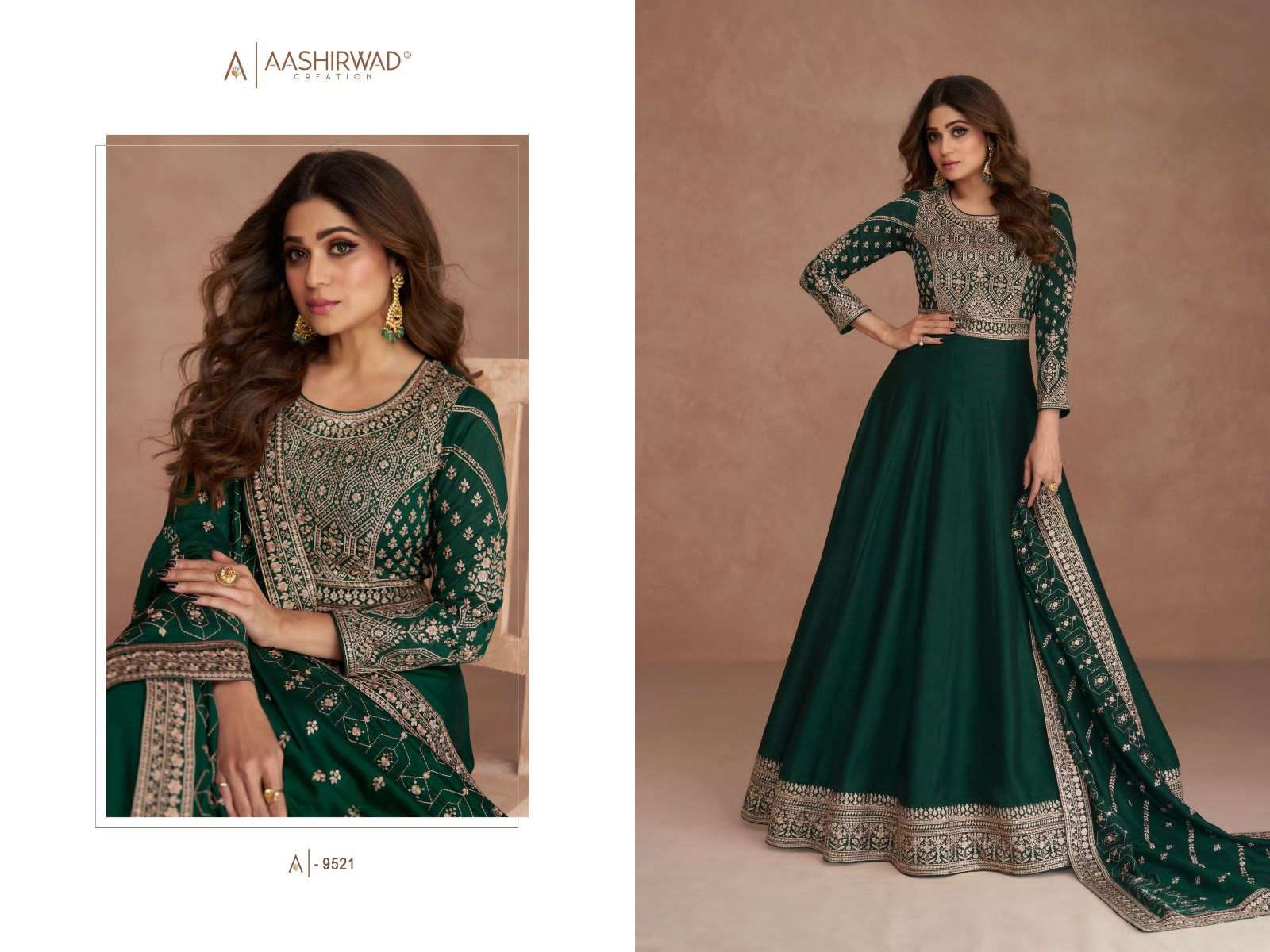 Aashirwad Gulkand Navya Free Size Silk Dress view 12