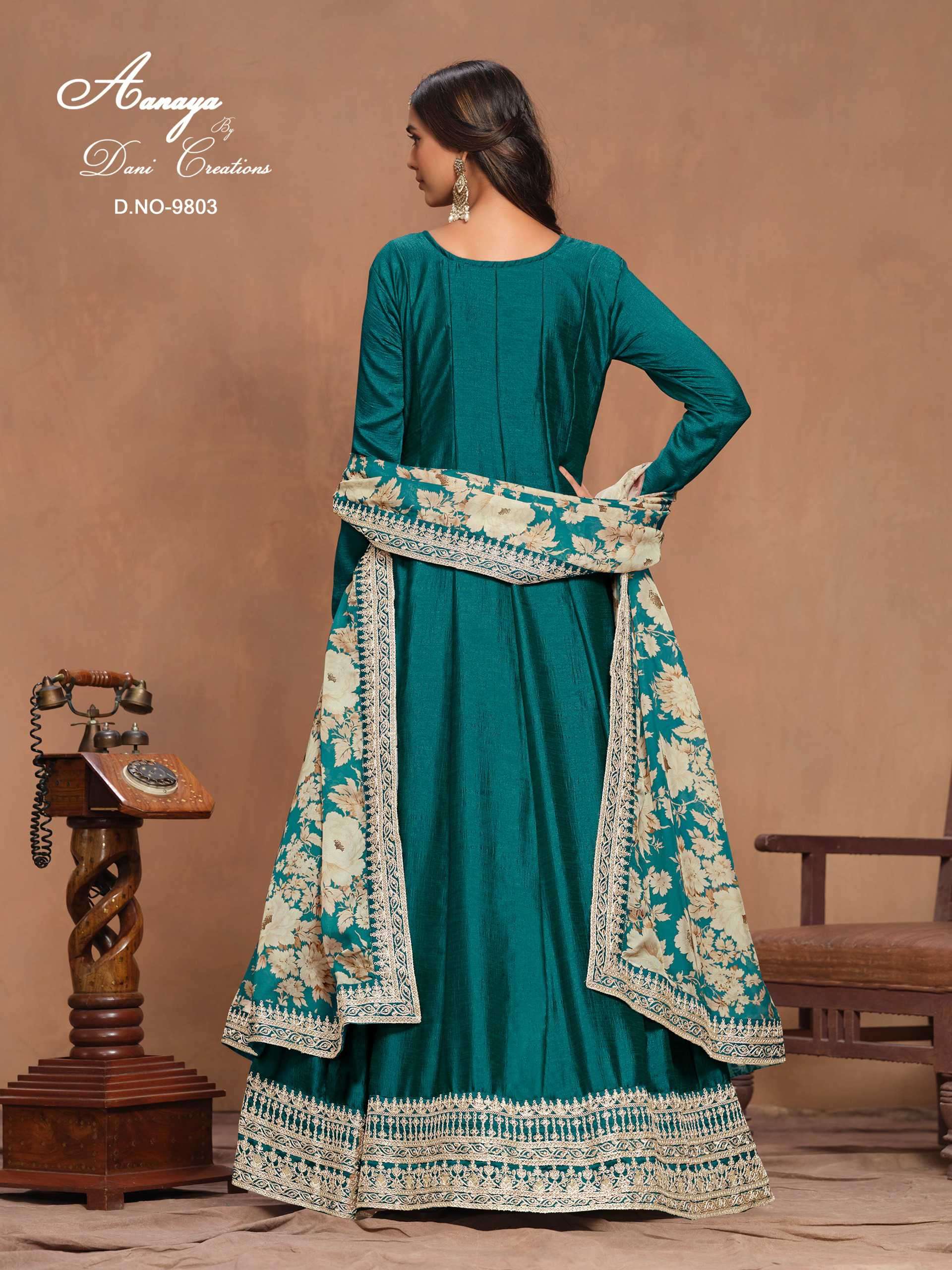Aanaya Vol 198 Art Silk Wedding Salwar Suit view 7