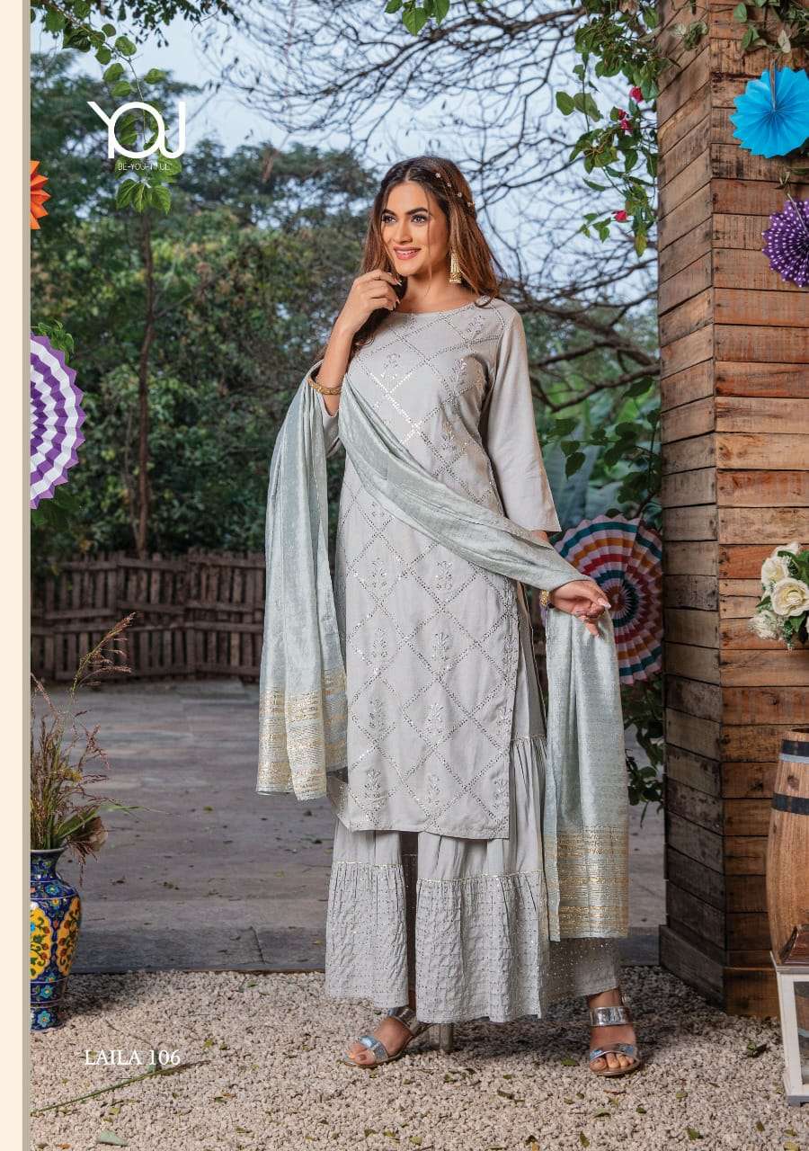 Wanna Laila Designer Readymade Women Ethnic Wear Sharara Dress Collection view 3