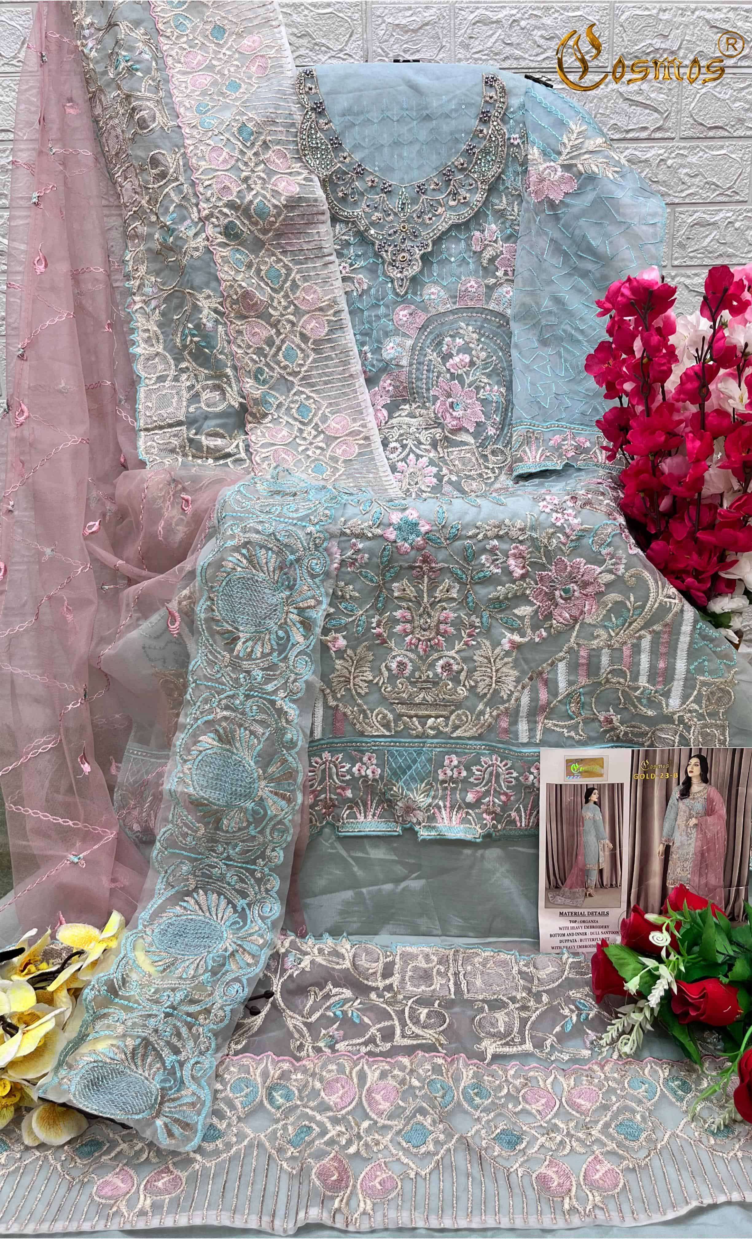 Cosmos Gold 23 Colors Pakistani Festive Wear Latest Designer Salwar Suit Wholesalers view 7