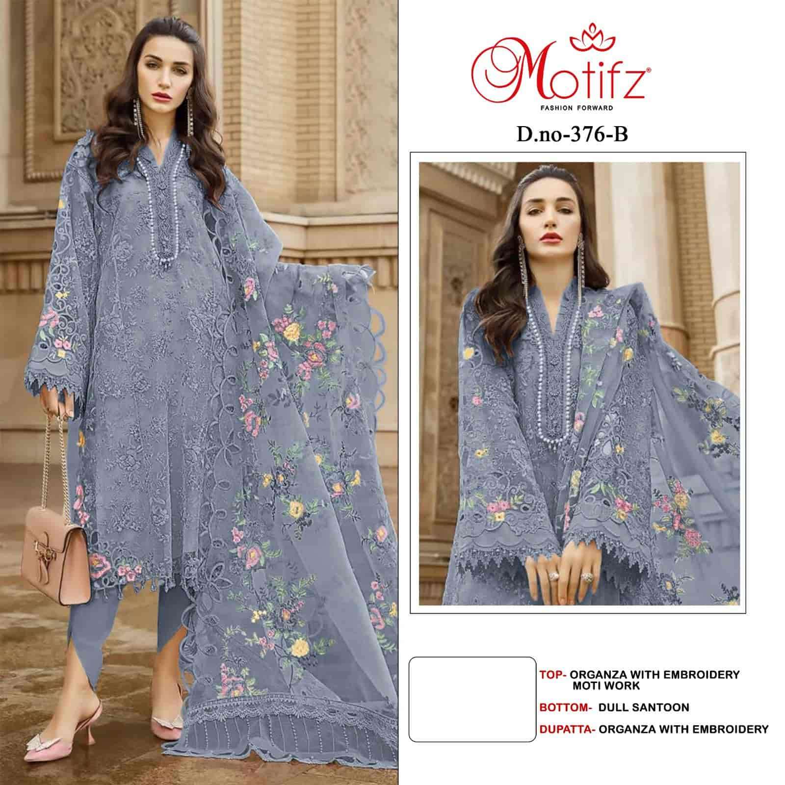 Motifz 376 Colors Party Wear Style Latest New Designs Salwar Suit Wholesalers view 3