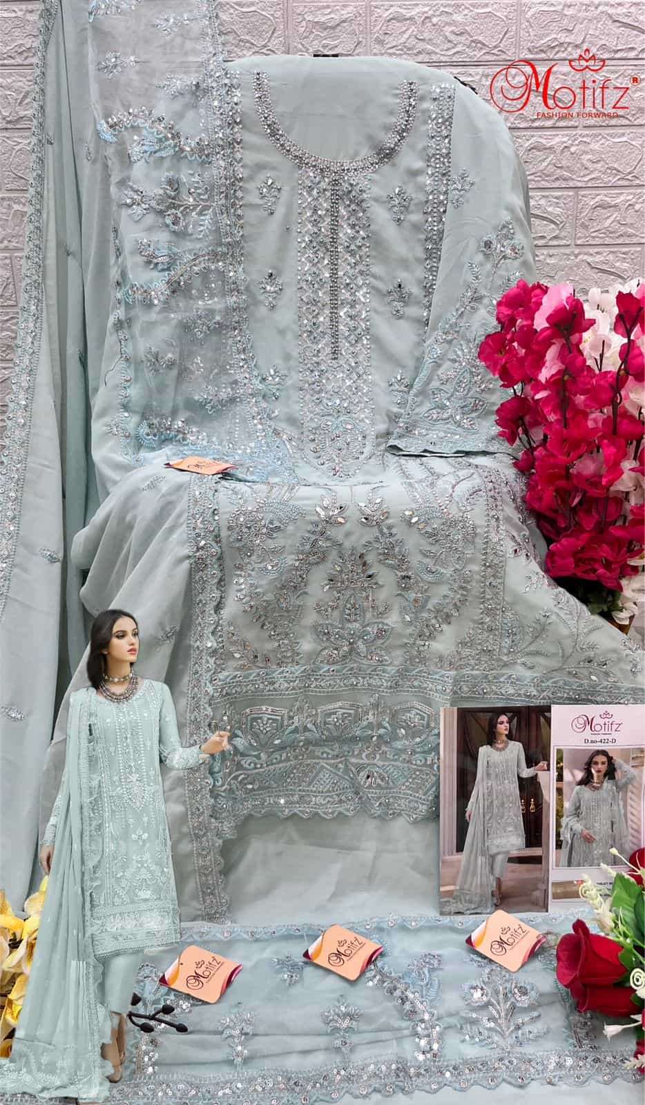 Motifz 422 D Exclusive Heavy Style Party Wear Salwar Suit Collection view 2