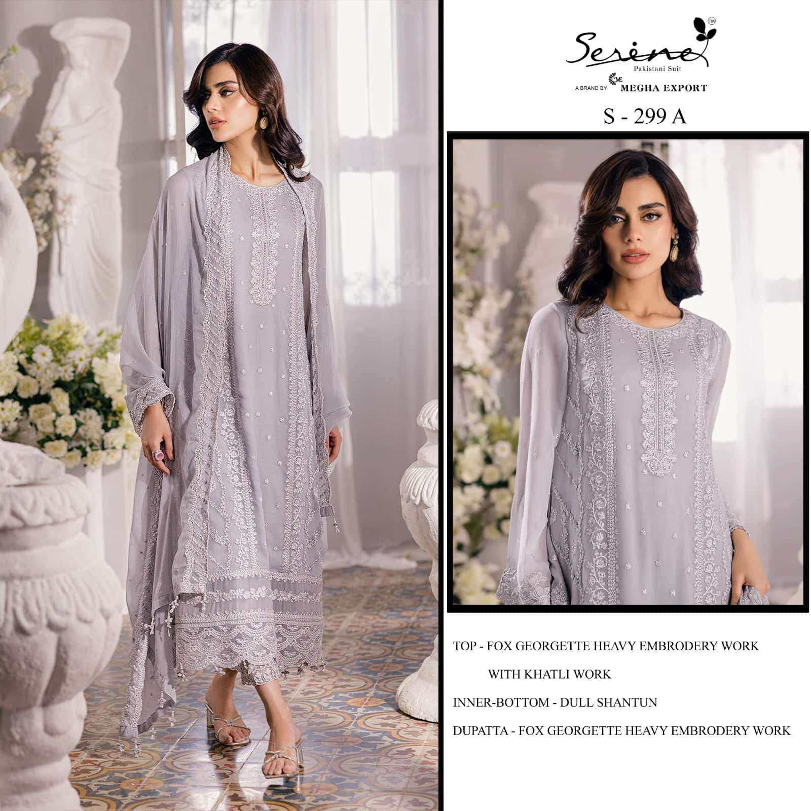 Serine Designer Georgette Embroidered Suit view 2
