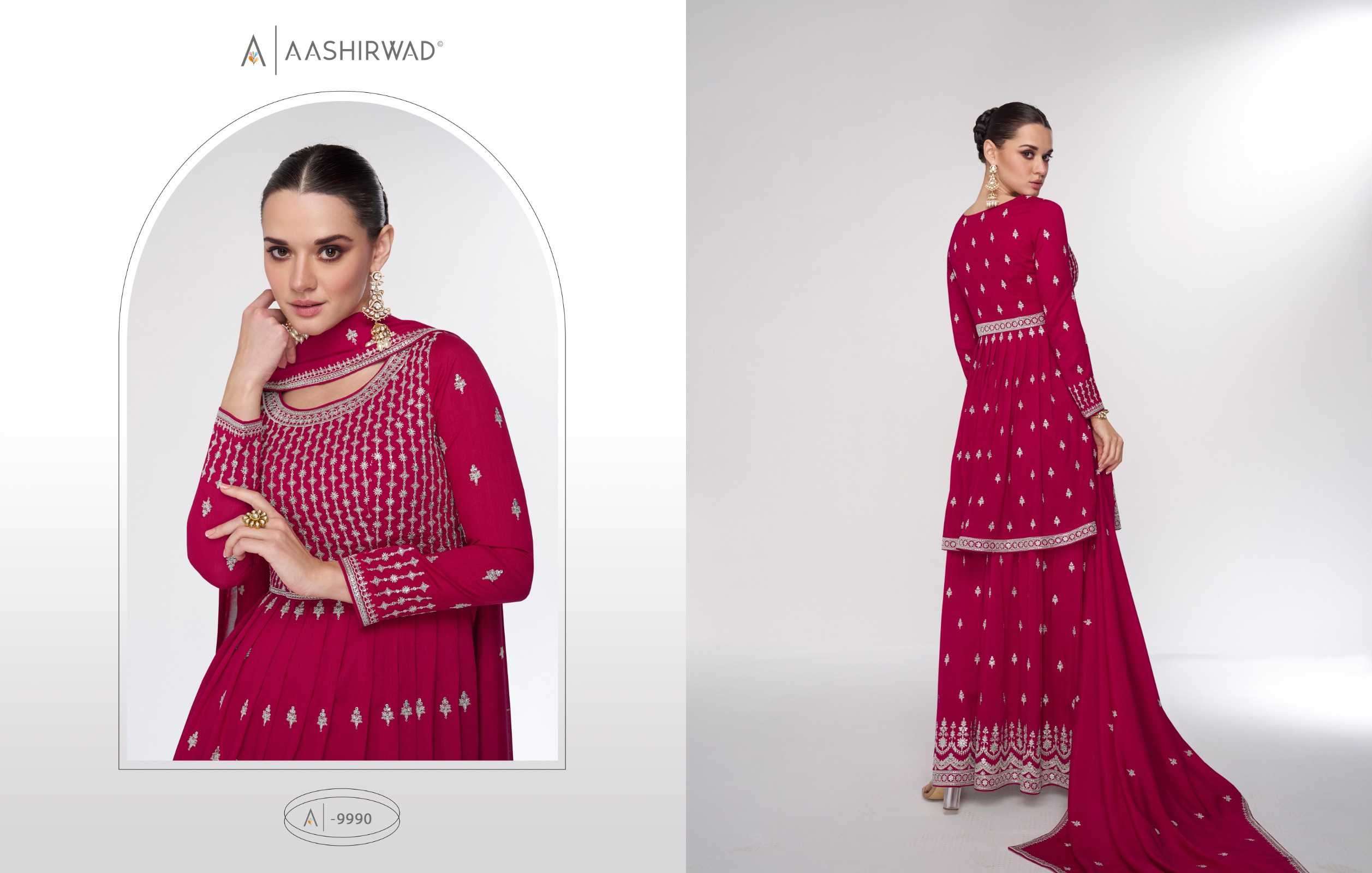 Aashirwad Sahira 9989 To 9991 Readymade Designer Dress Catalog Exporters view 5