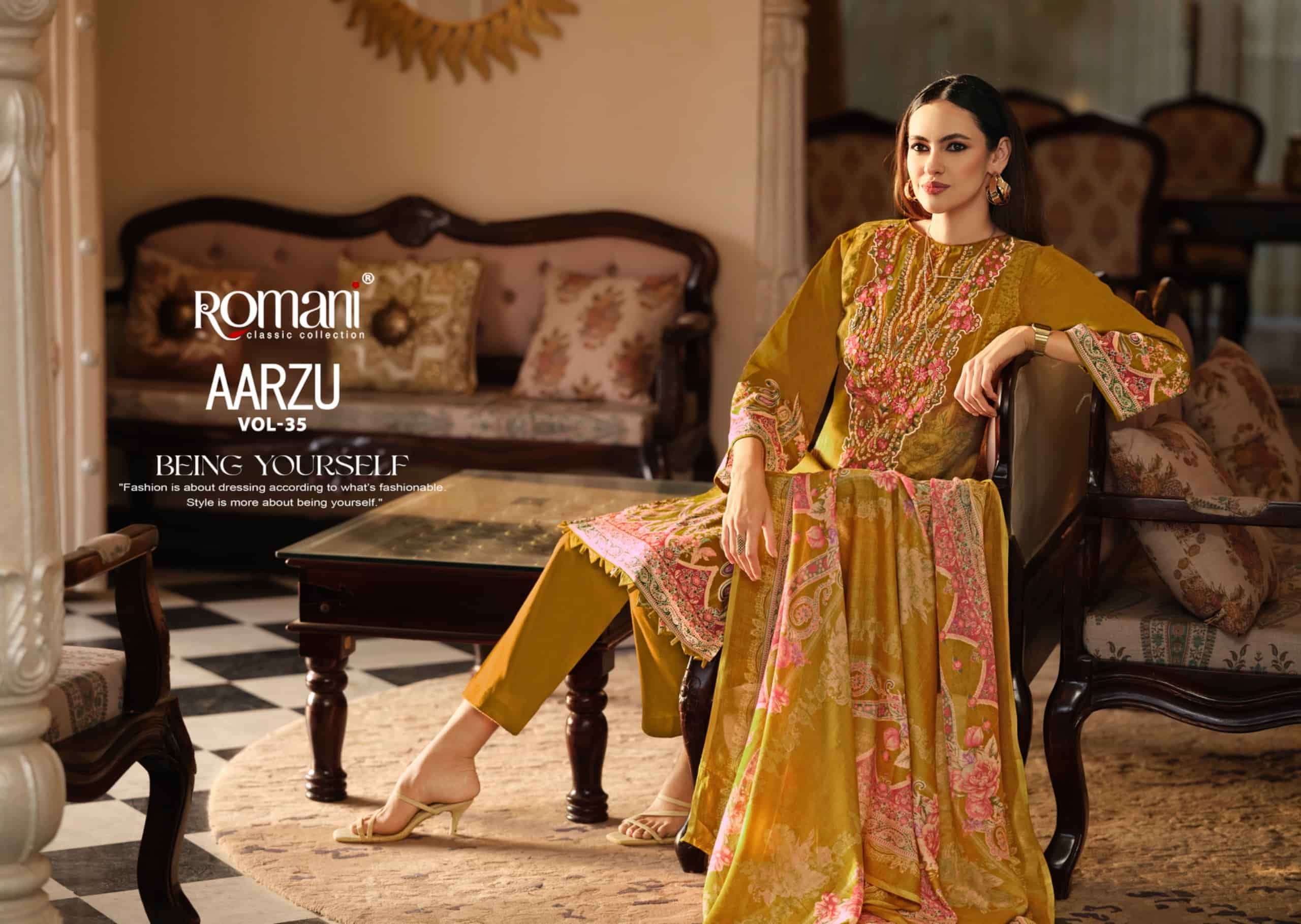 Romani Aarzu Vol 35 Fancy Cotton Dress Material view 6