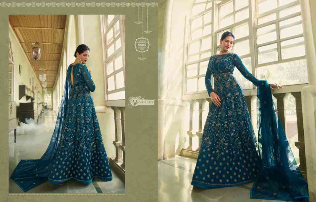 Swagat Violet Designer Anarkali Gown view 5
