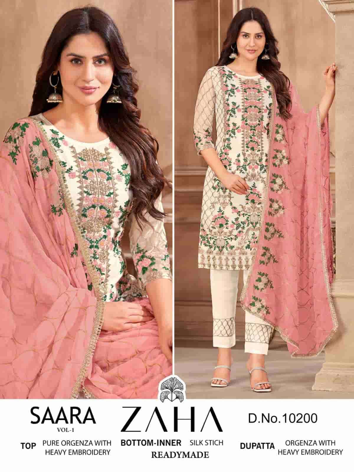 Zaha Saara Vol 1 Pakistani Festive Wear Style Readymade Suit Collection view 7