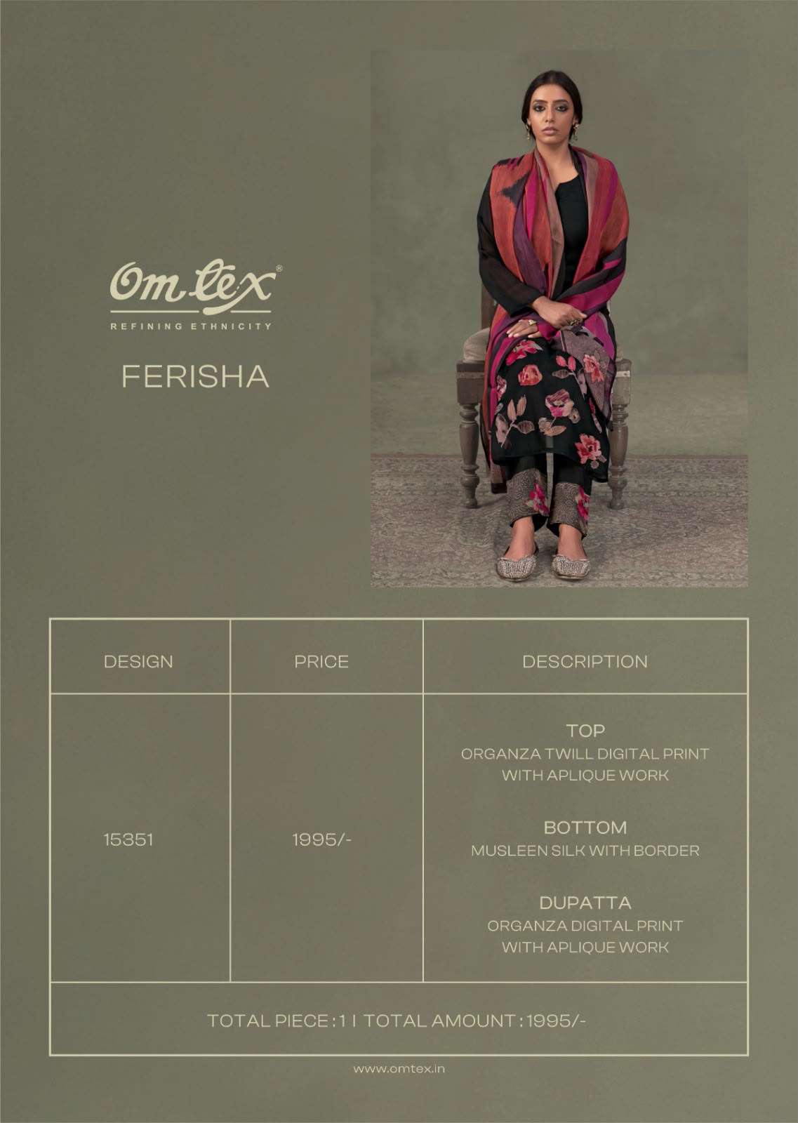 Omtex Ferisha Premium Style Organza Salwar Suit Collection view 3