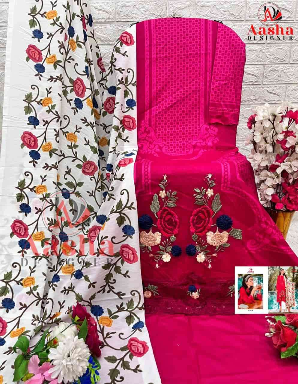 Aasha Designer 1112 Colors Pakistani Designer Embroidered cotton Dress Collection view 3