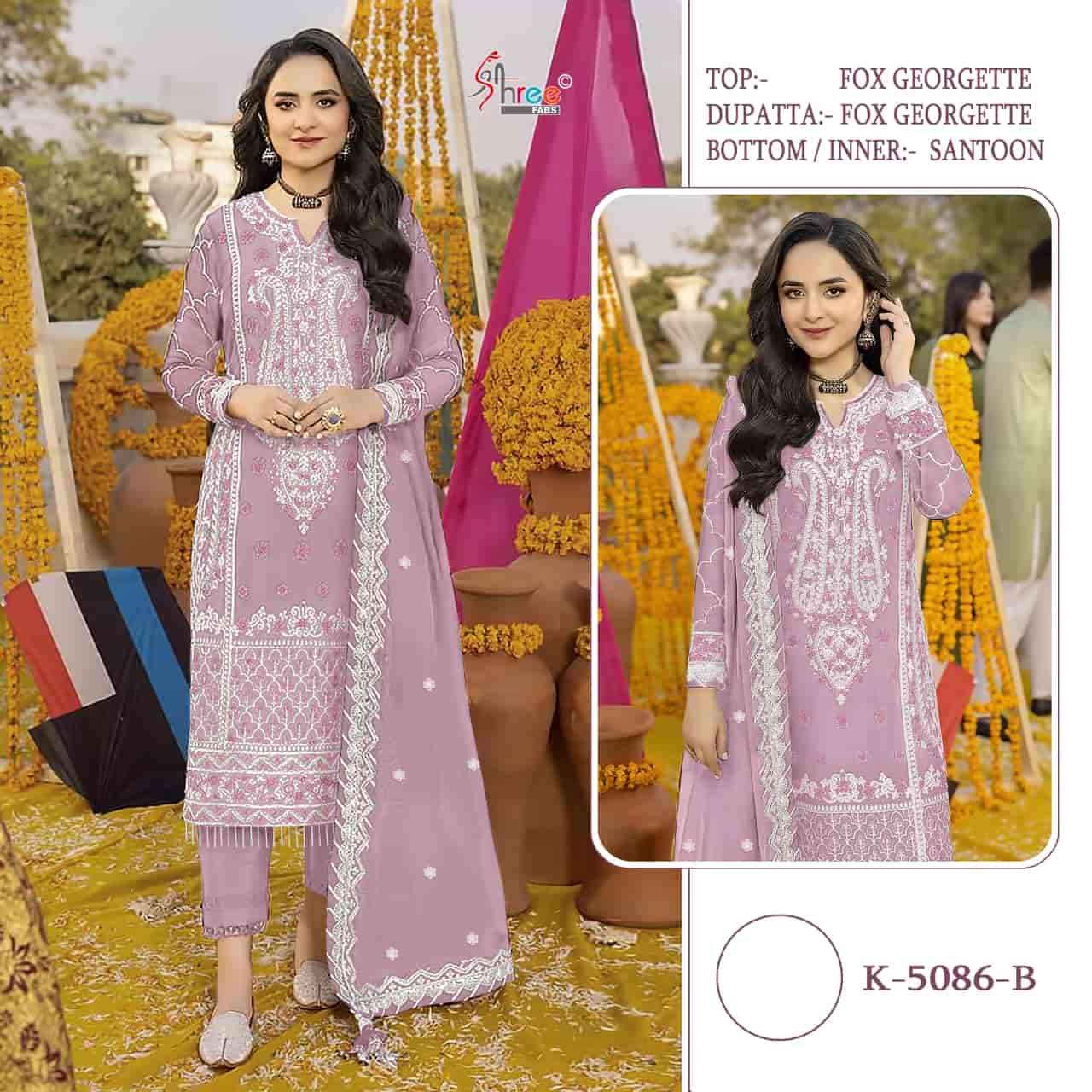 Shree Fabs K 5086 B Designer Georgette Embroidered Salwar Suit Ensemble