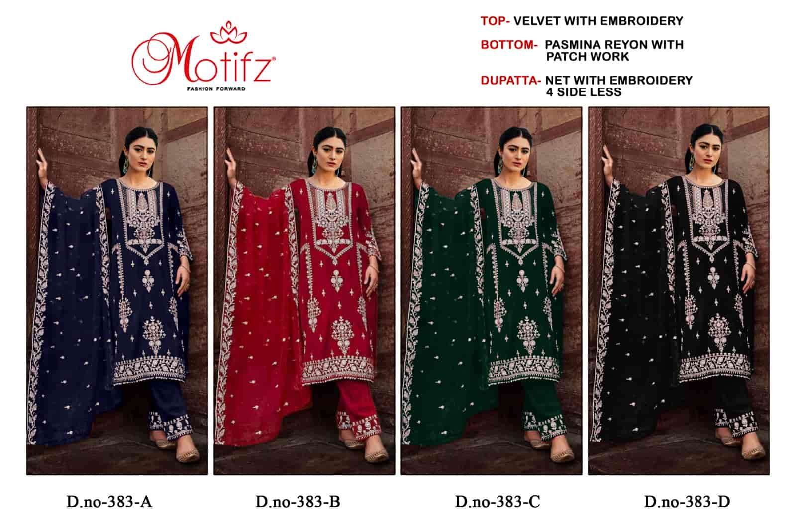 Motifz 383 Velvet Pakistani Designer Suit view 5