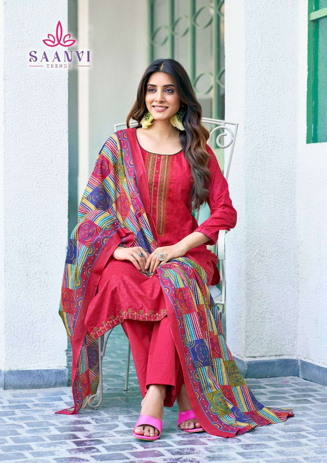 Saanvi Trends Romani Cotton Dress Material view 9